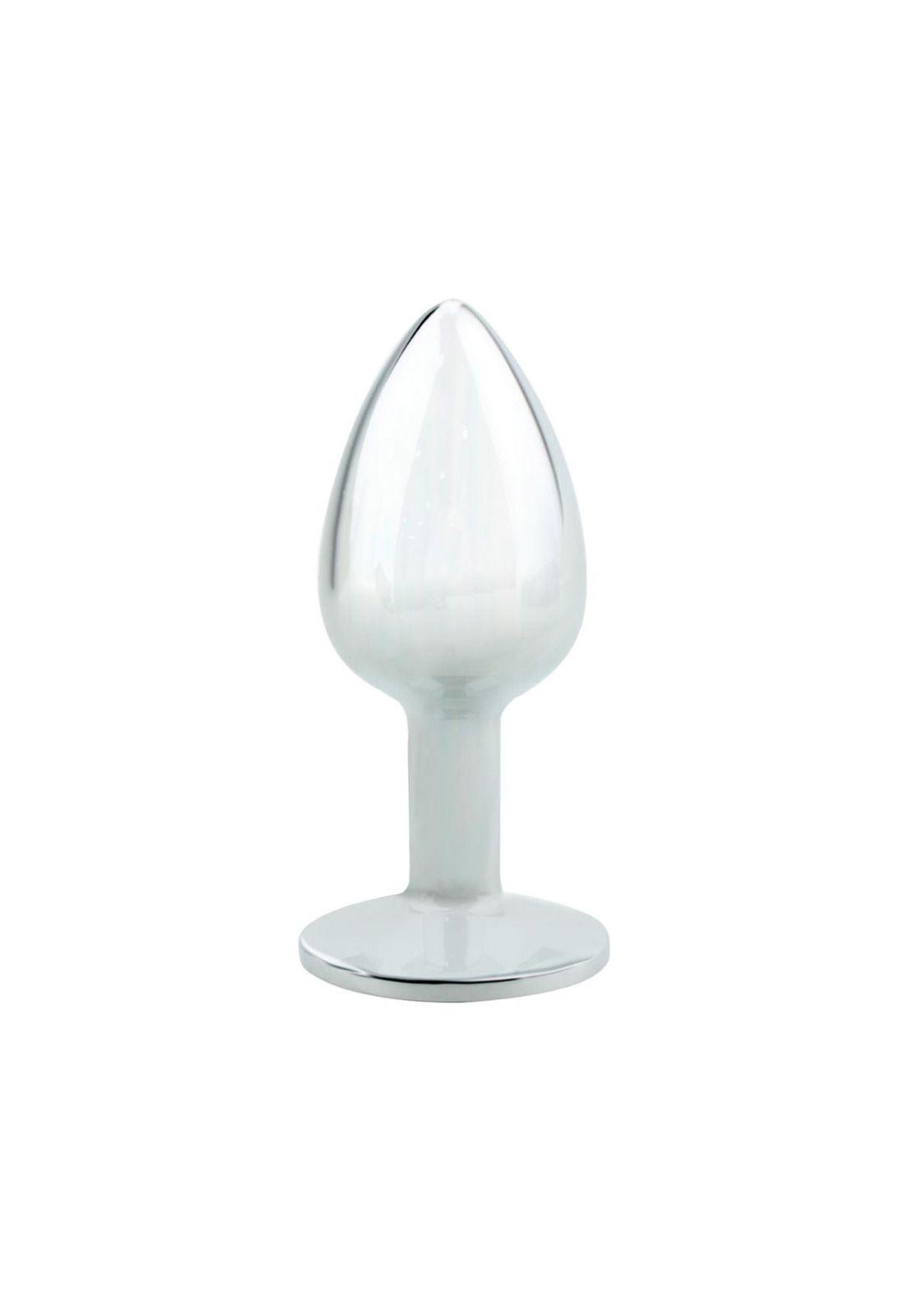 Plug Anal Dilatador Acero Inoxidable Cristal Negro Talla S-2
