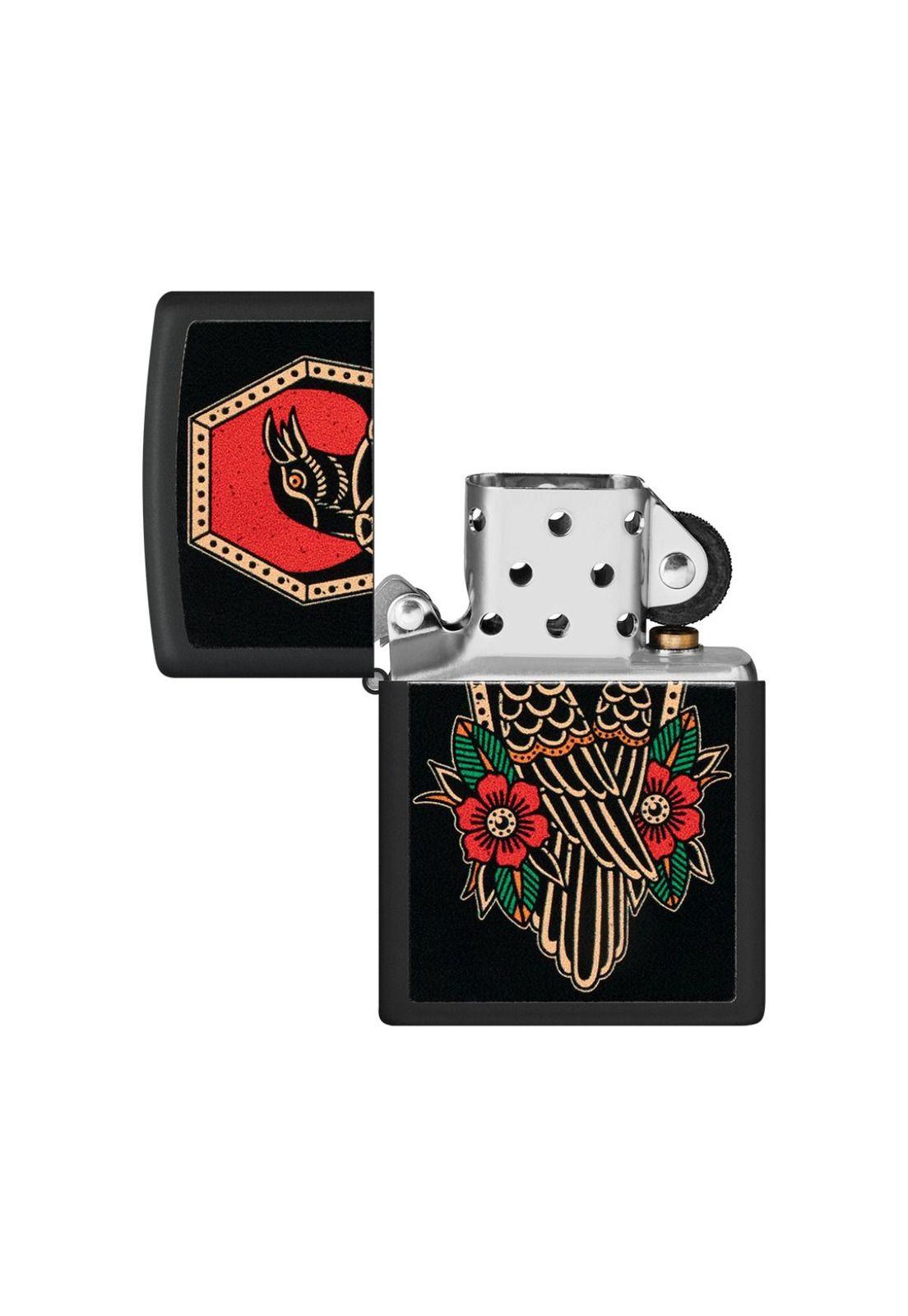 Encendedor Zippo Crow Tattoo Design Negro ZP48611-3
