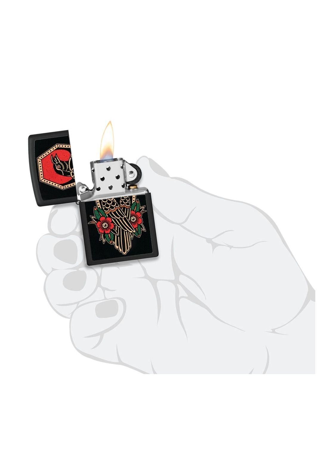 Encendedor Zippo Crow Tattoo Design Negro ZP48611-4