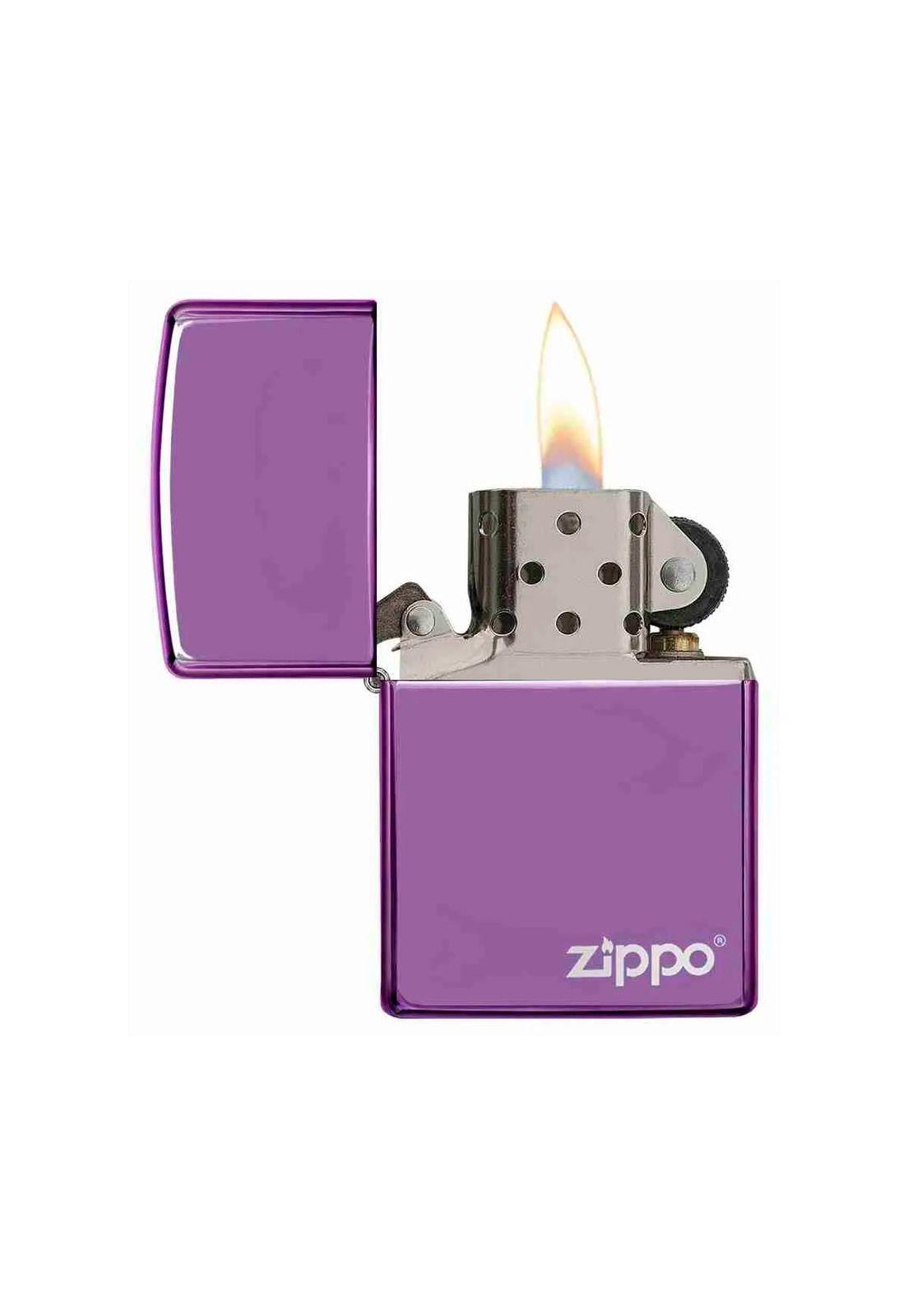 Encendedor Zippo Classic Abyss Purple Logo Morado Zp24747zl (Talle:Tamaño Único)-3