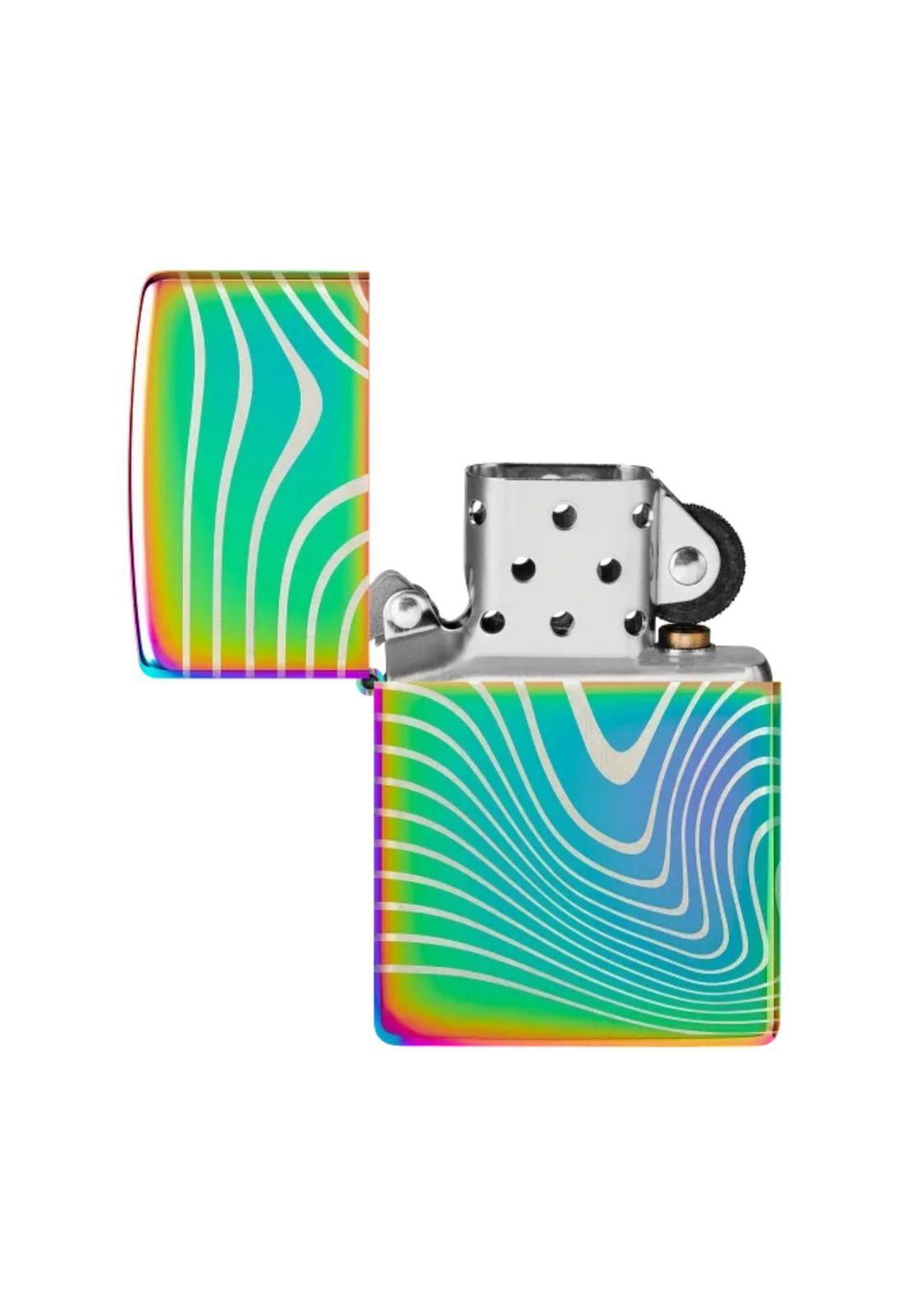 Encendedor Zippo Wavy Pattern Design Tornasol ZP48775 (Talle:Tamaño Único)-3
