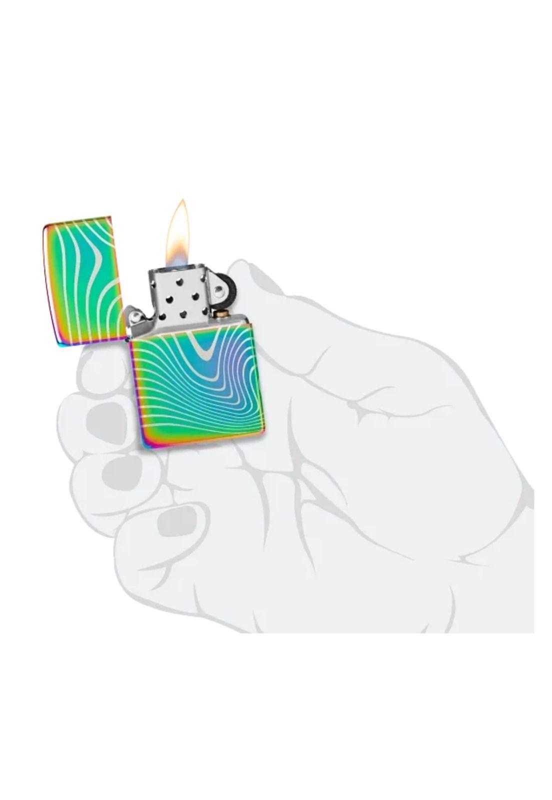 Encendedor Zippo Wavy Pattern Design Tornasol ZP48775 (Talle:Tamaño Único)-5