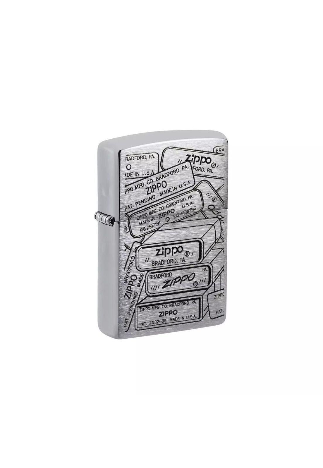 Encendedor Zippo Bottom Stamps Design Plateado ZP48713-0