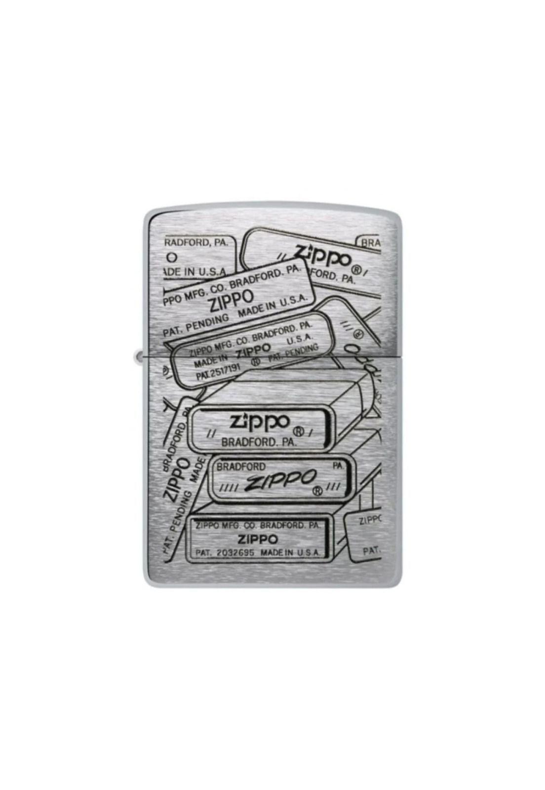 Encendedor Zippo Bottom Stamps Design Plateado ZP48713-1