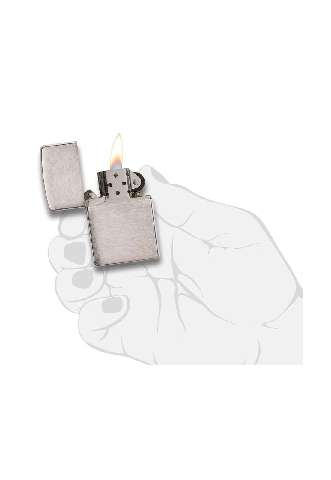 Encendedor Zippo Classic Brushed Chrome Plateado ZP200-5