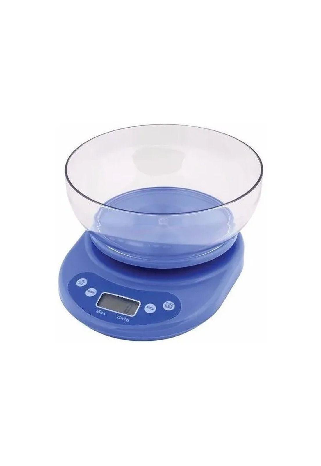 Balanza De Cocina Pesa Digital con Bowl 5 Kg Azul.-0