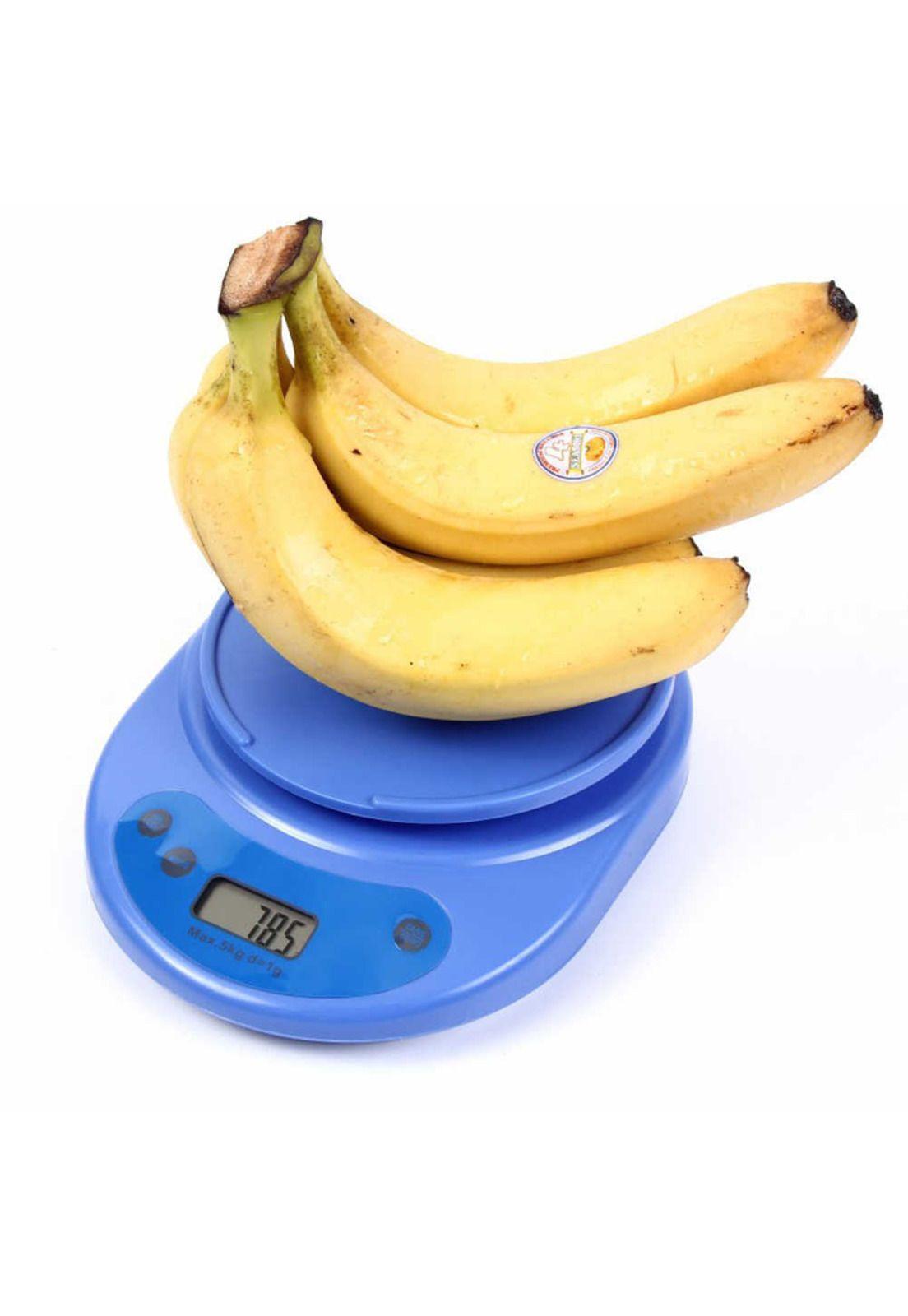 Balanza De Cocina Pesa Digital con Bowl 5 Kg Azul.-2