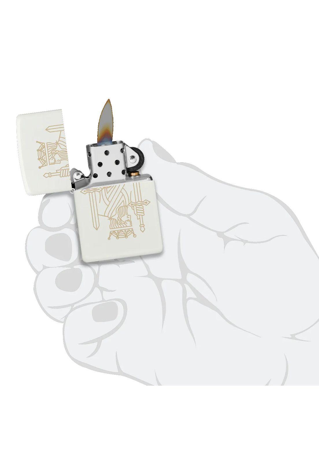Encendedor Zippo King Queen Design Blanco ZP49847-3