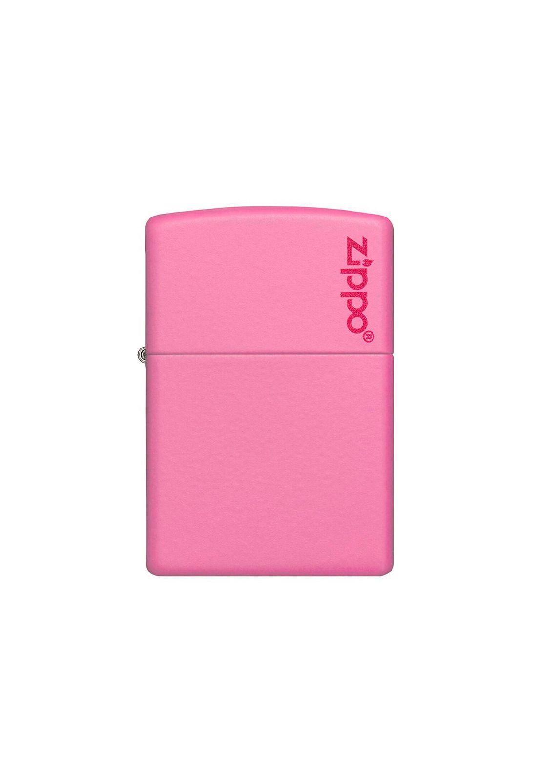 Encendedor Zippo Classic Pink Matte Logo Zp238zl-1