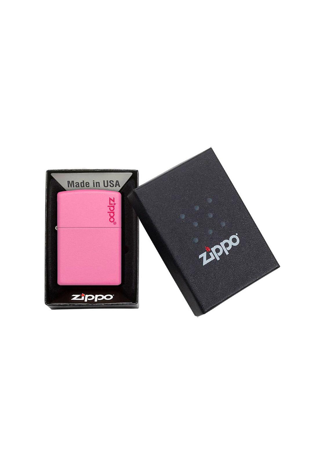 Encendedor Zippo Classic Pink Matte Logo Zp238zl-2