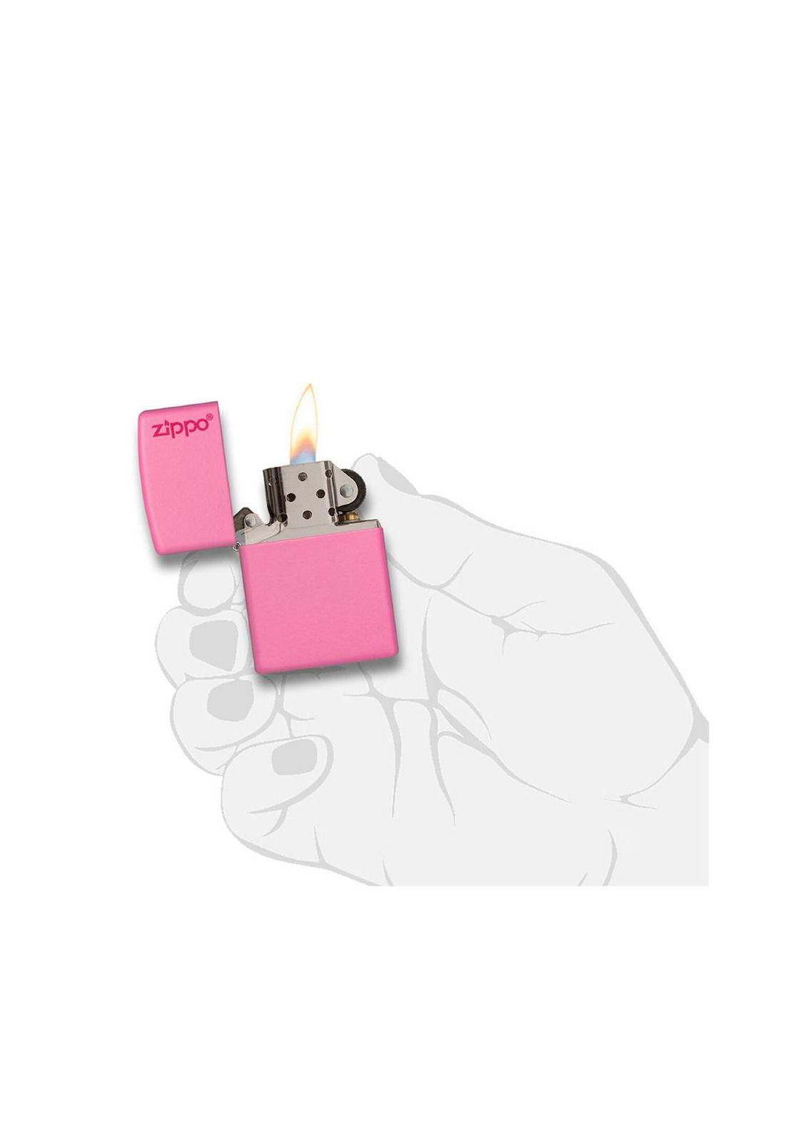 Encendedor Zippo Classic Pink Matte Logo Zp238zl-4