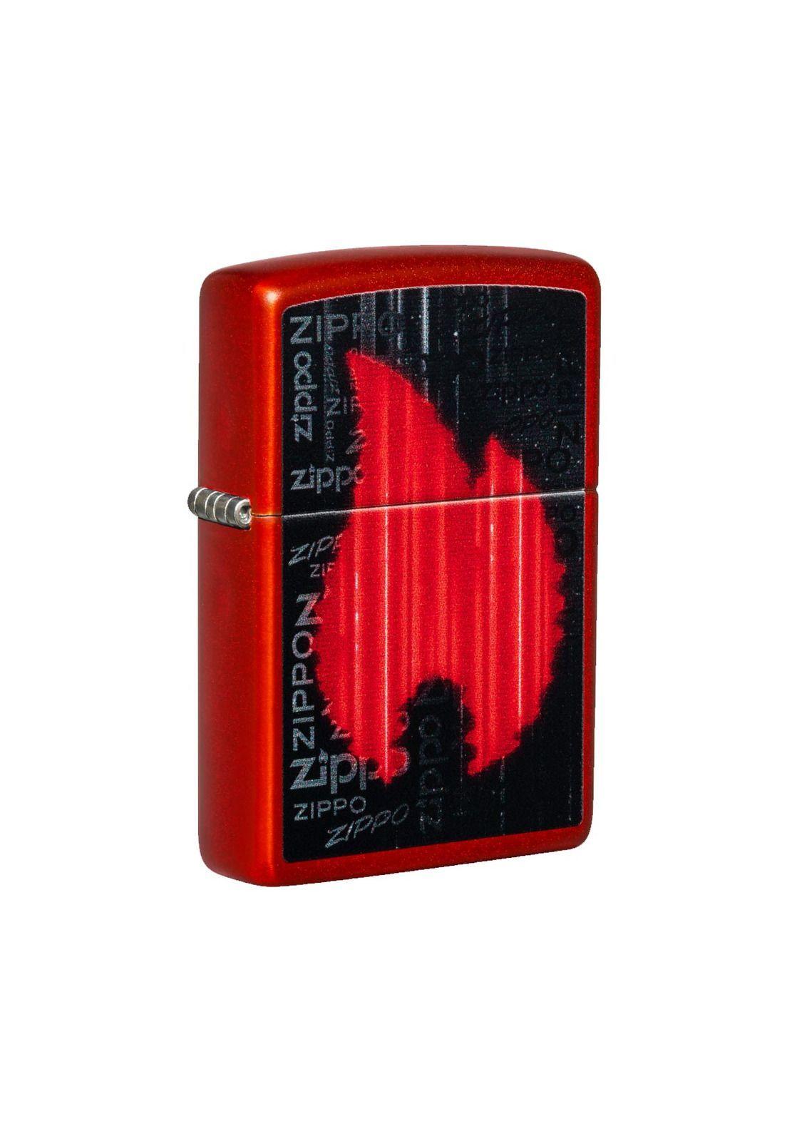 Encendedor Zippo Flame Design Negro Rojo ZP49584-2