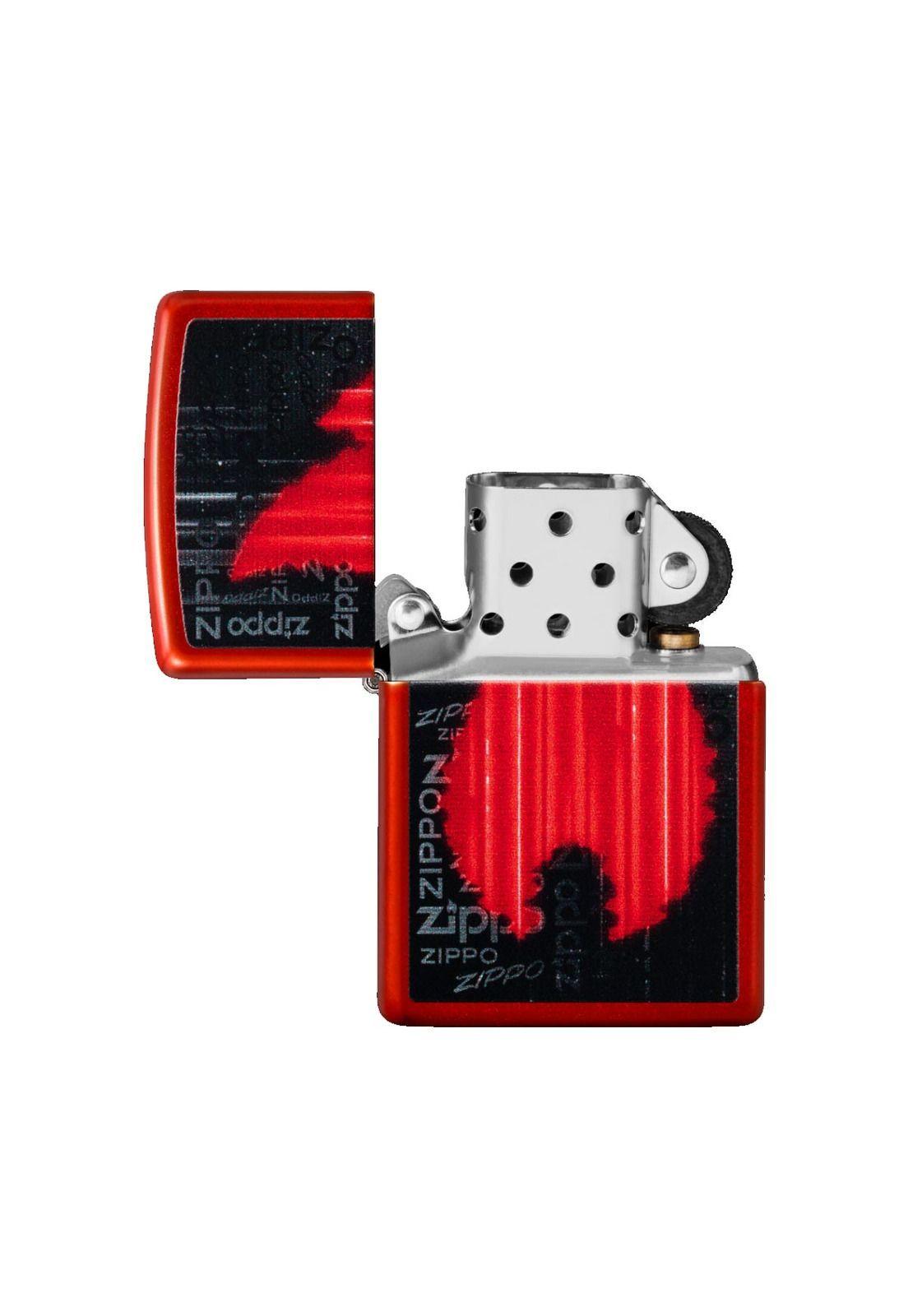 Encendedor Zippo Flame Design Negro Rojo ZP49584-3
