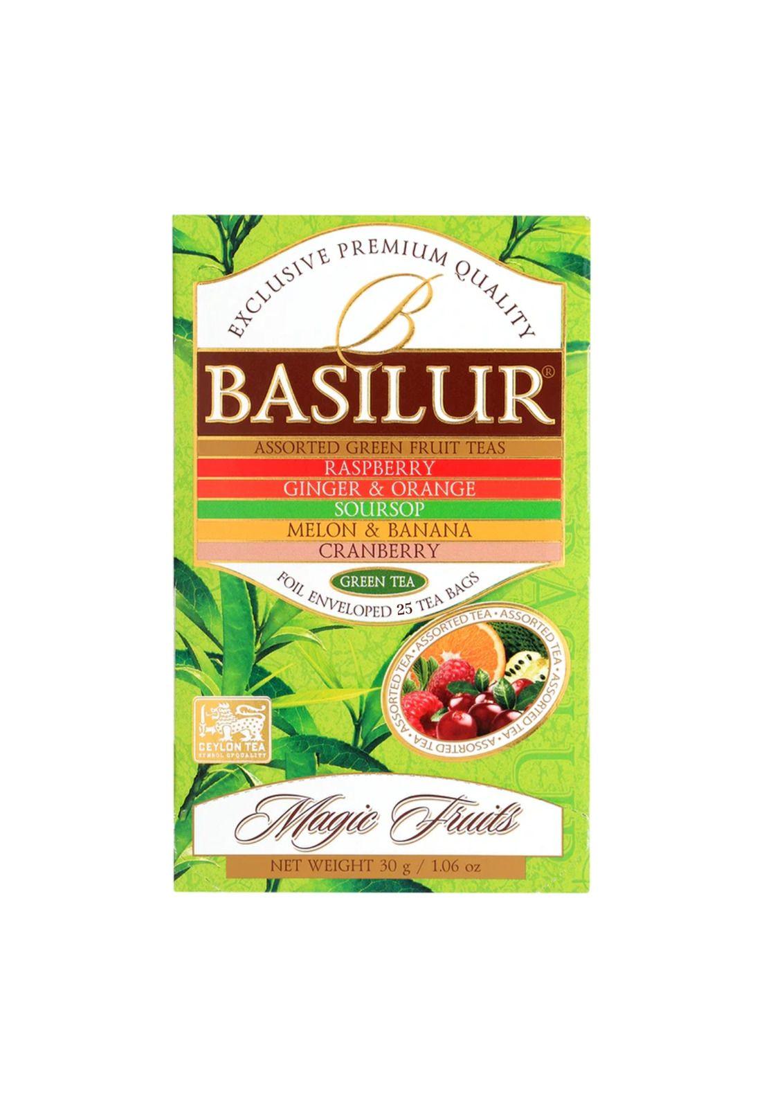 Te Verde Frutal Basilur Magic Fruits Caja 25 bolsas-2