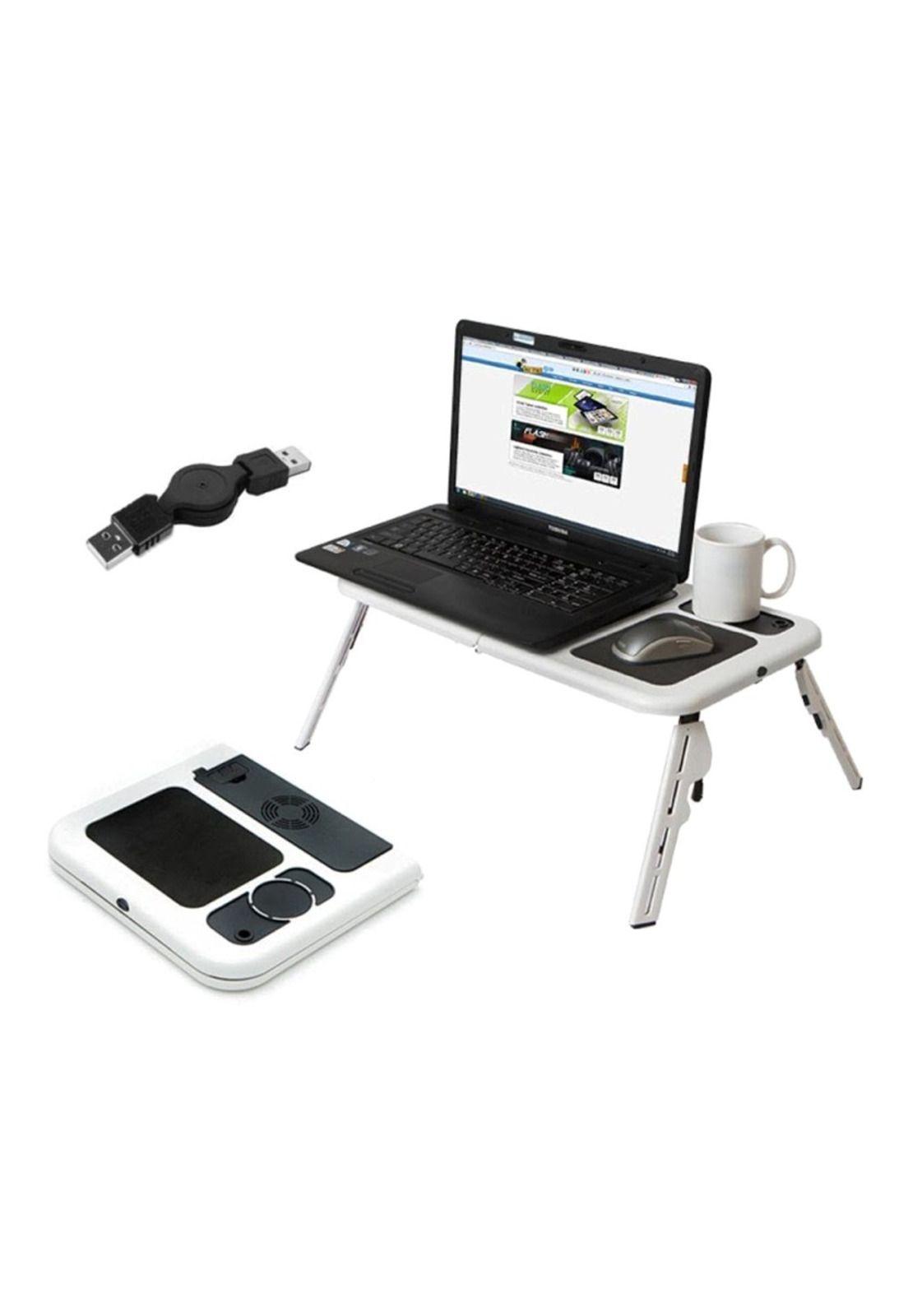 Mesa Portátil Notebook Laptop Plegable 2 Ventiladores-0