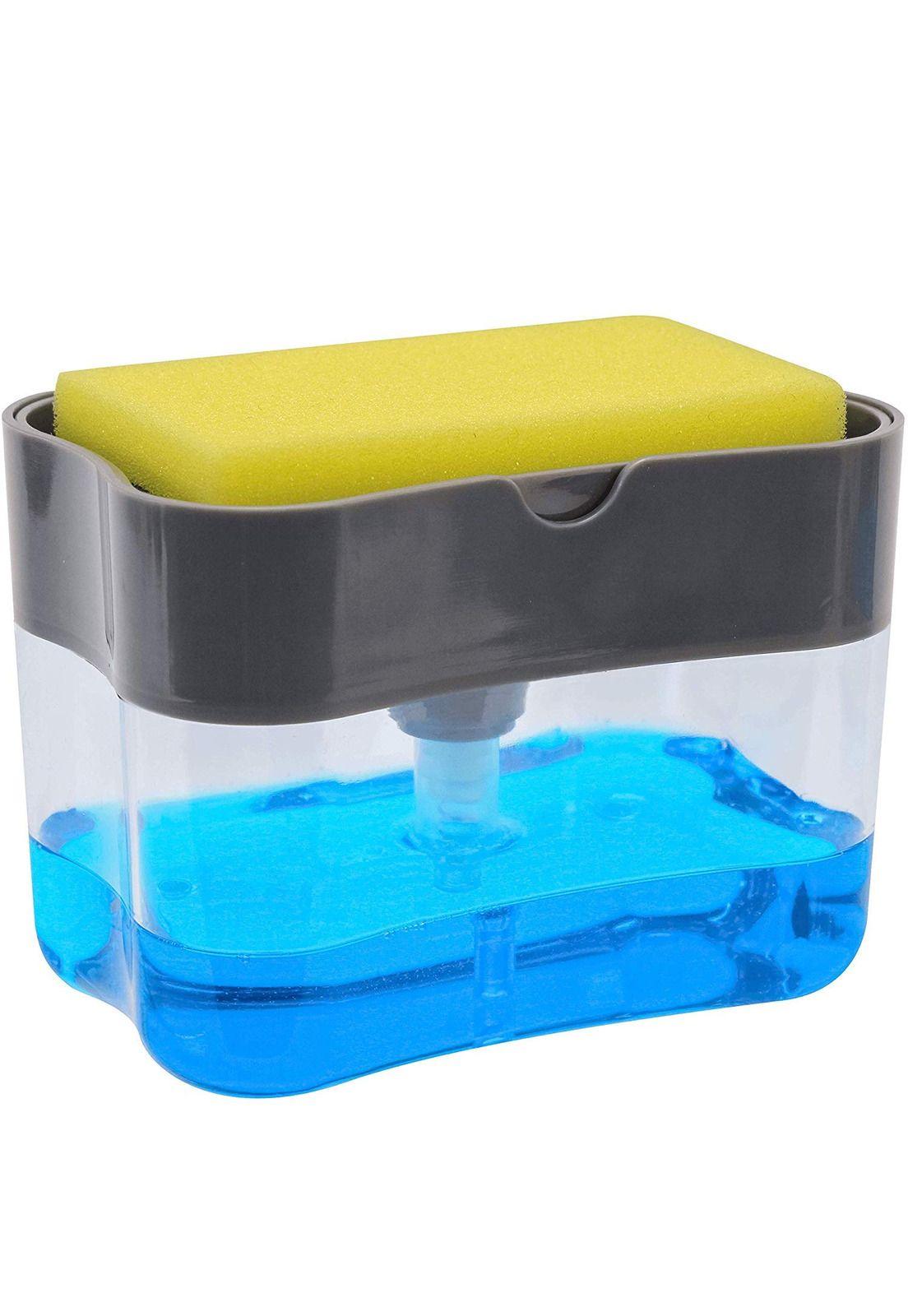 Dispensador Jabon Lavalozas Bomba Esponja Con Recipiente-4