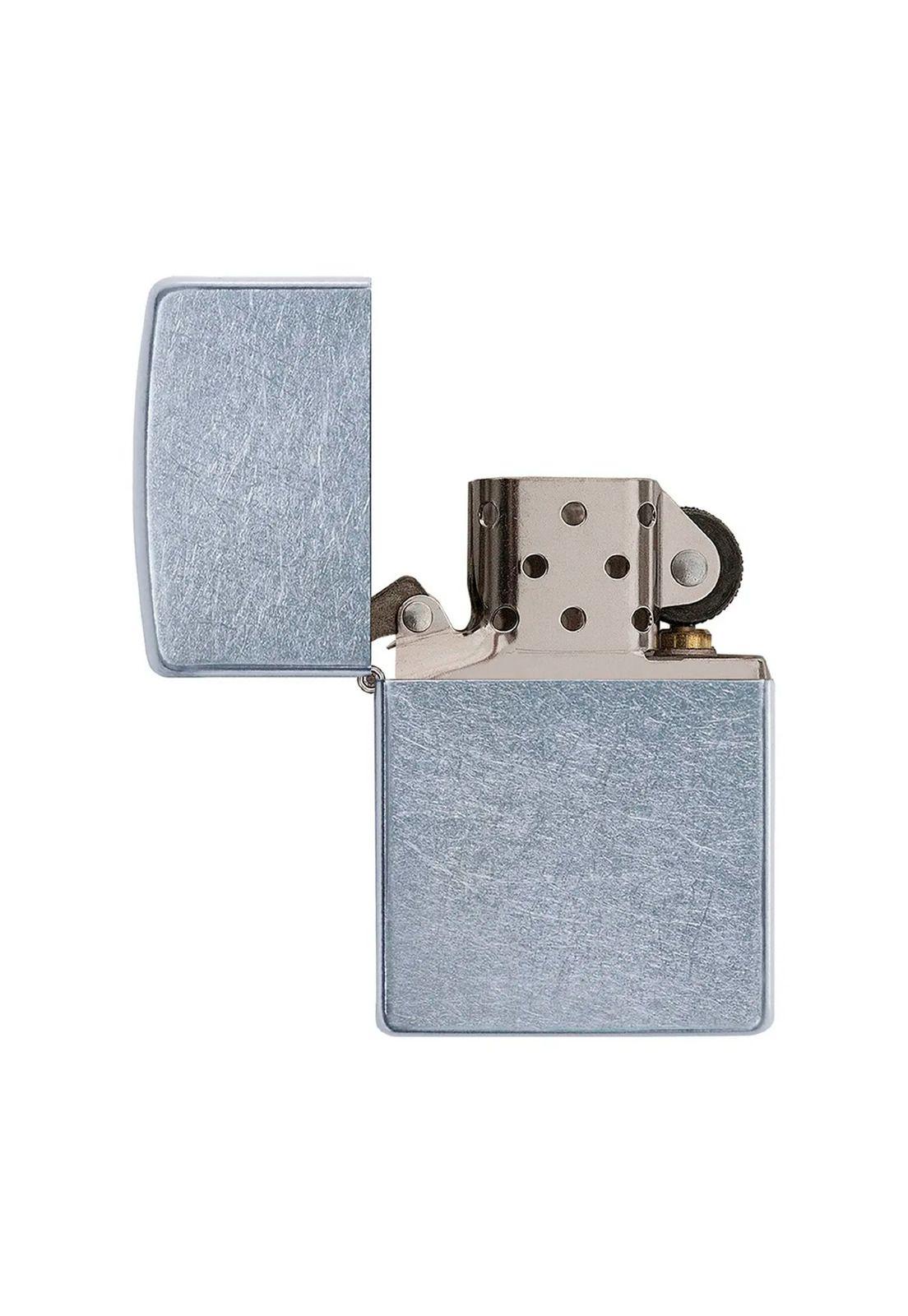 Encendedor Zippo Lighter Street Chrome Plateado Zp207-2
