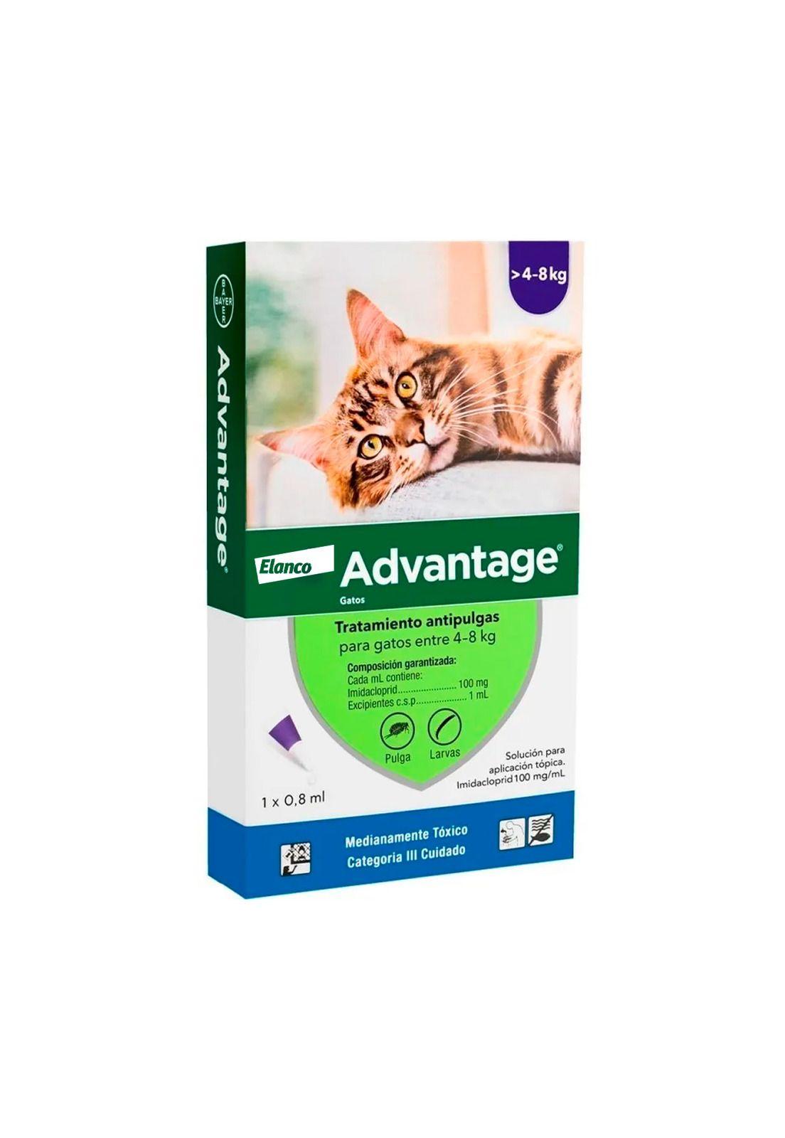 Advantage Elanco Pipeta Antipulgas Gato 4 - 8 Kg-0