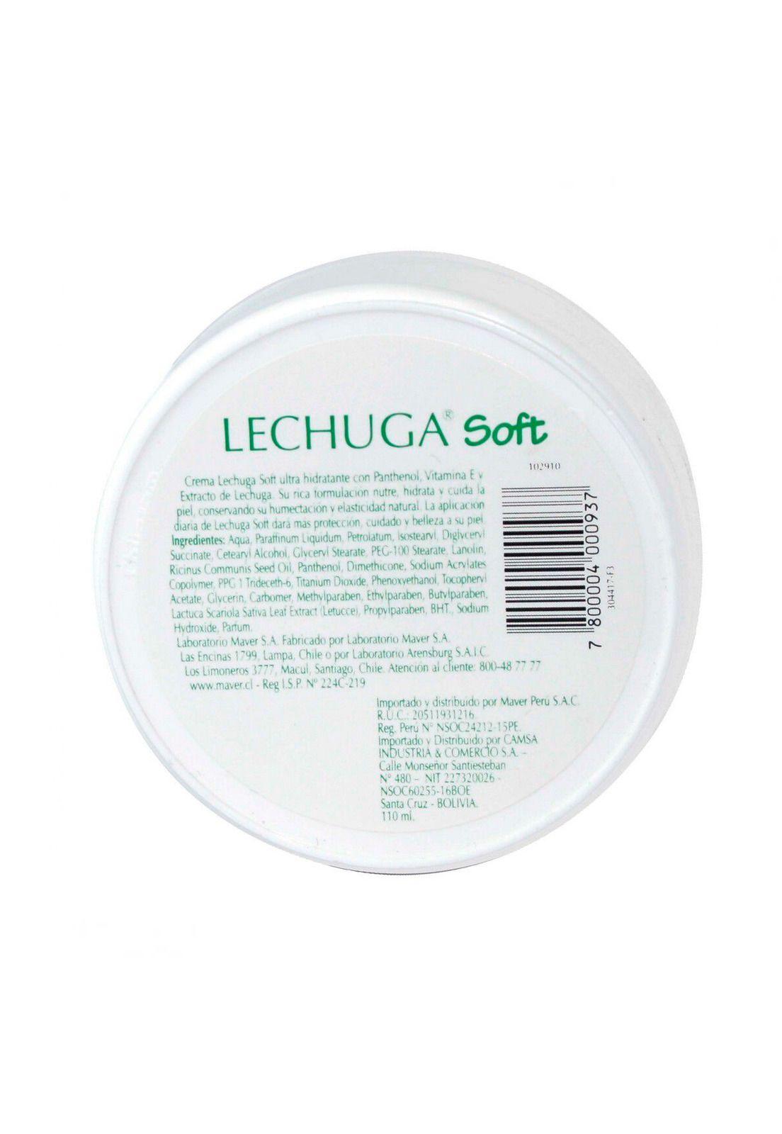 Lechuga Crema Ultra Hidratante Soft Pantenol Vit E 110 Ml-1