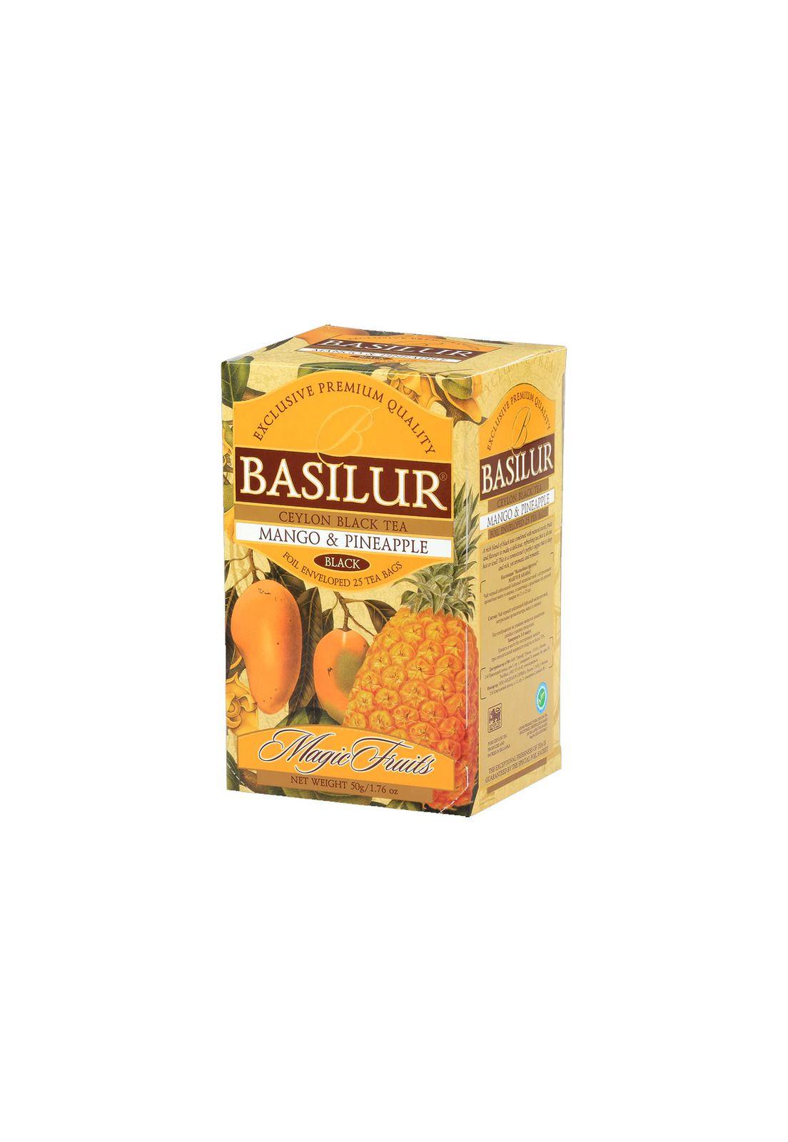 Te Negro Basilur Mango Piña Caja 25 bolsas-2