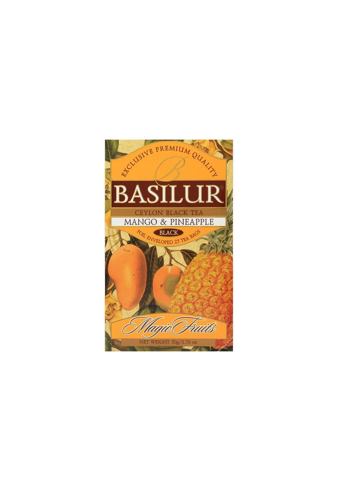 Te Negro Basilur Mango Piña Caja 25 bolsas-3