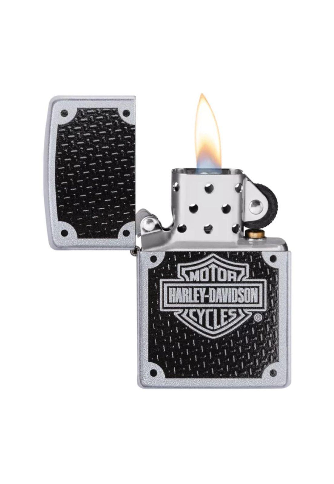 Encendedor Zippo Harley-Davidson Carbon Fiber Plata ZP24025-1