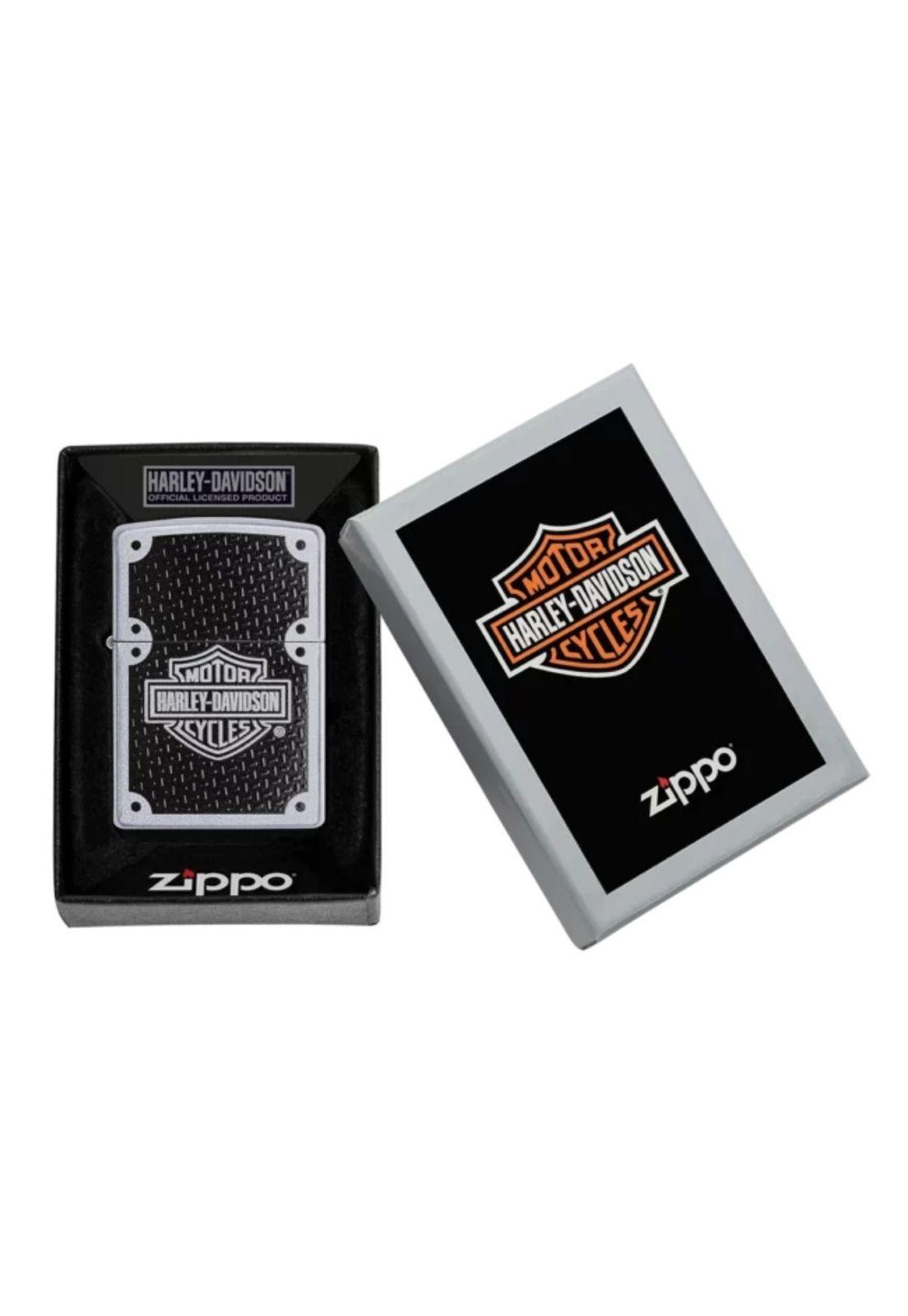Encendedor Zippo Harley-Davidson Carbon Fiber Plata ZP24025-4