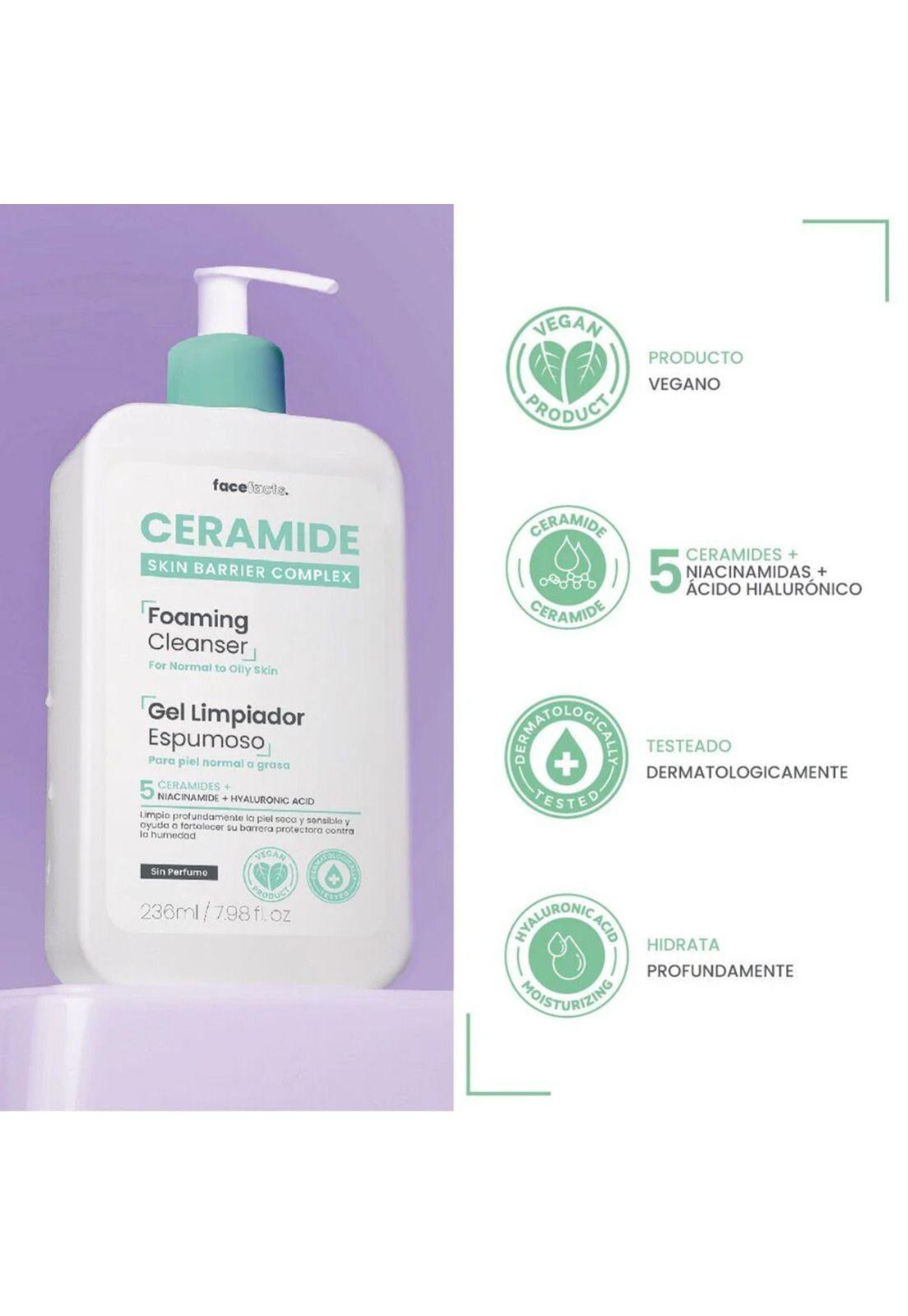 Gel Limpiador Espumoso Piel Normal a Grasa 236ml Ceramide-1