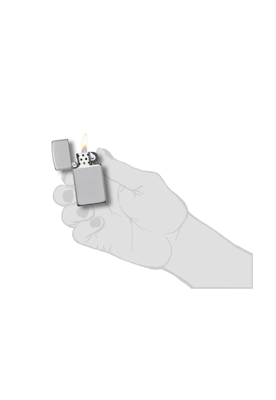 Encendedor Zippo Slim High Polish Chrome Plateado ZP1610-4
