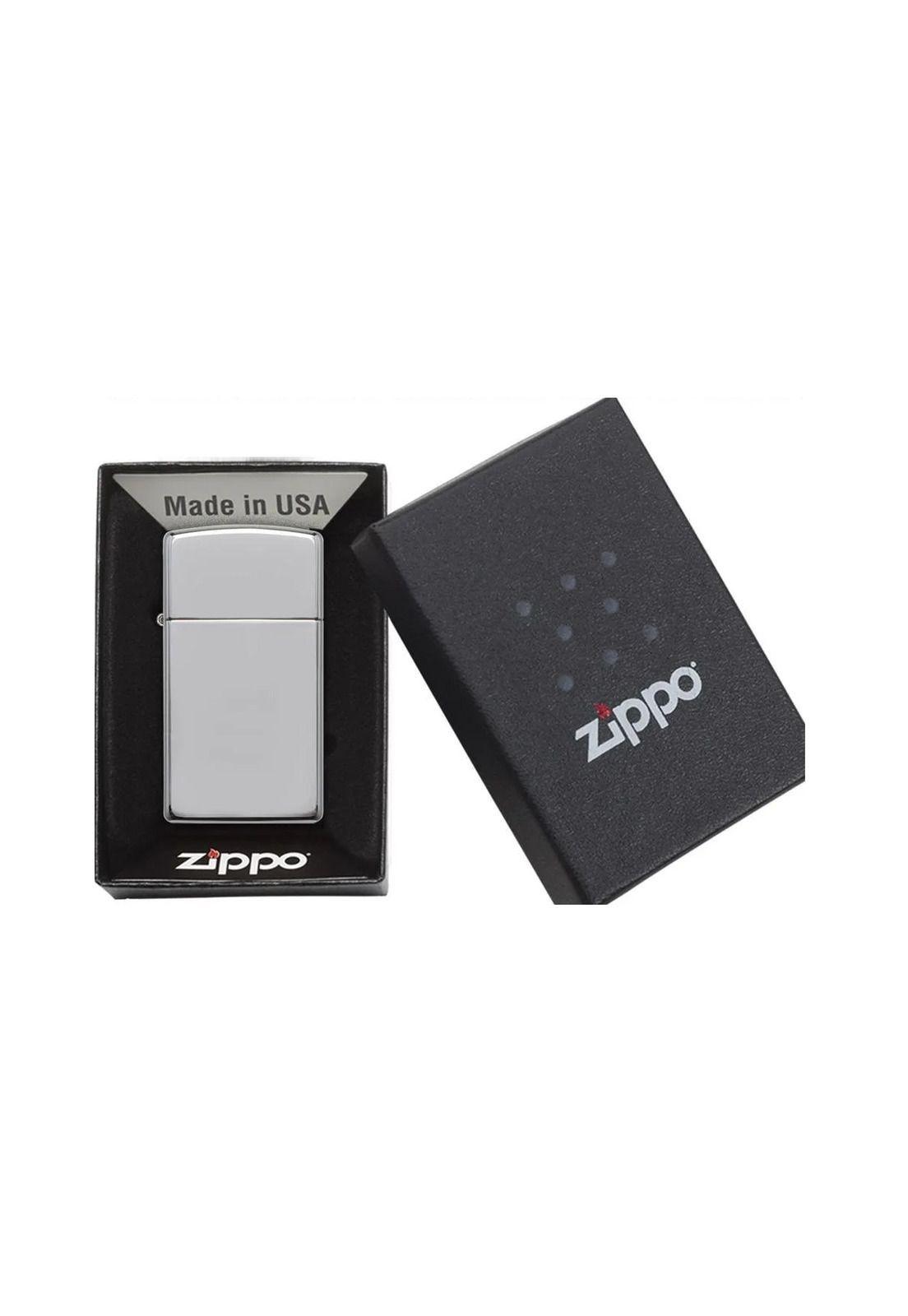 Encendedor Zippo Slim High Polish Chrome Plateado ZP1610-5