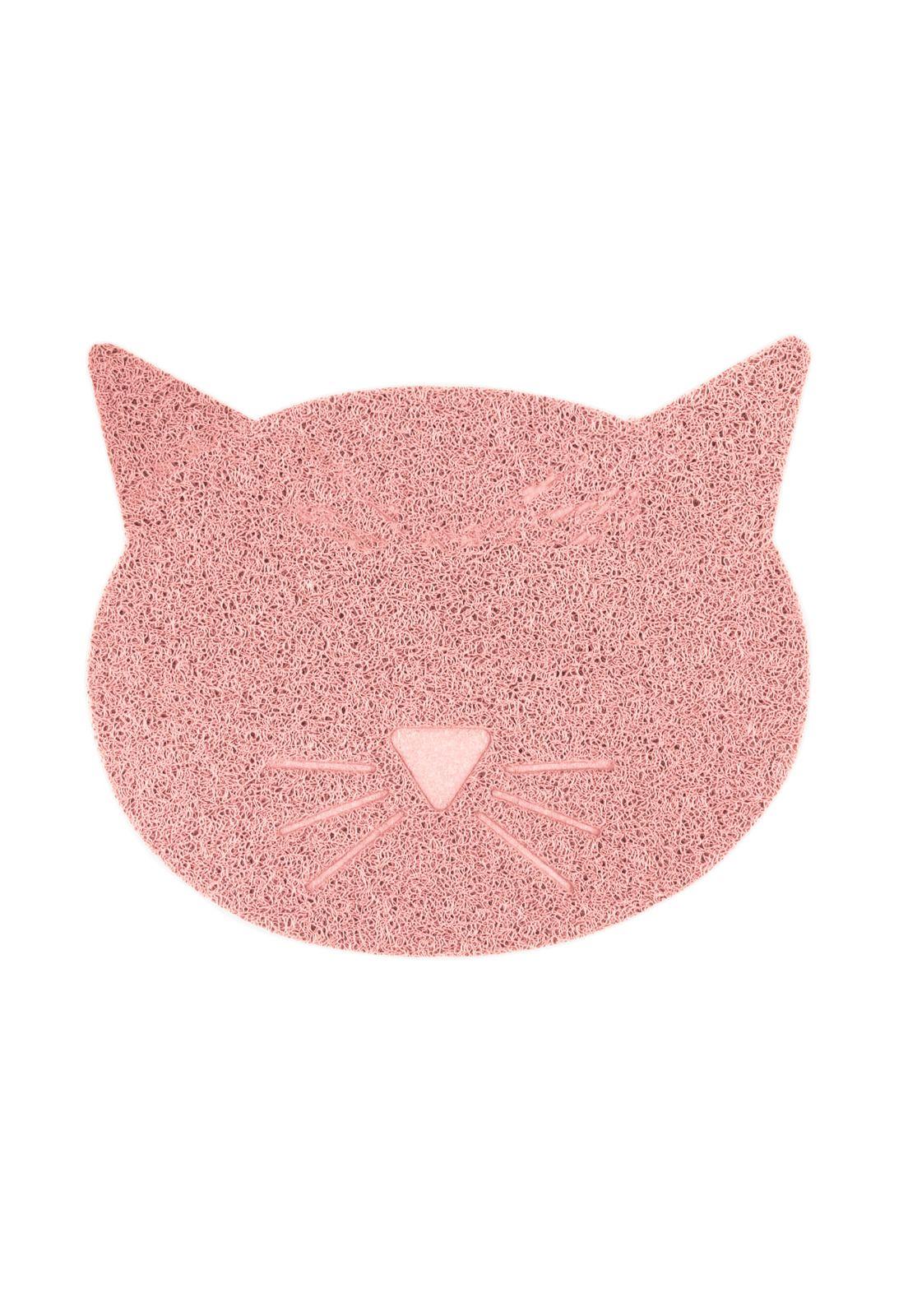 Alfombra Sanitaria Rosada Comida Arenero Gato 43x34 Cms-0