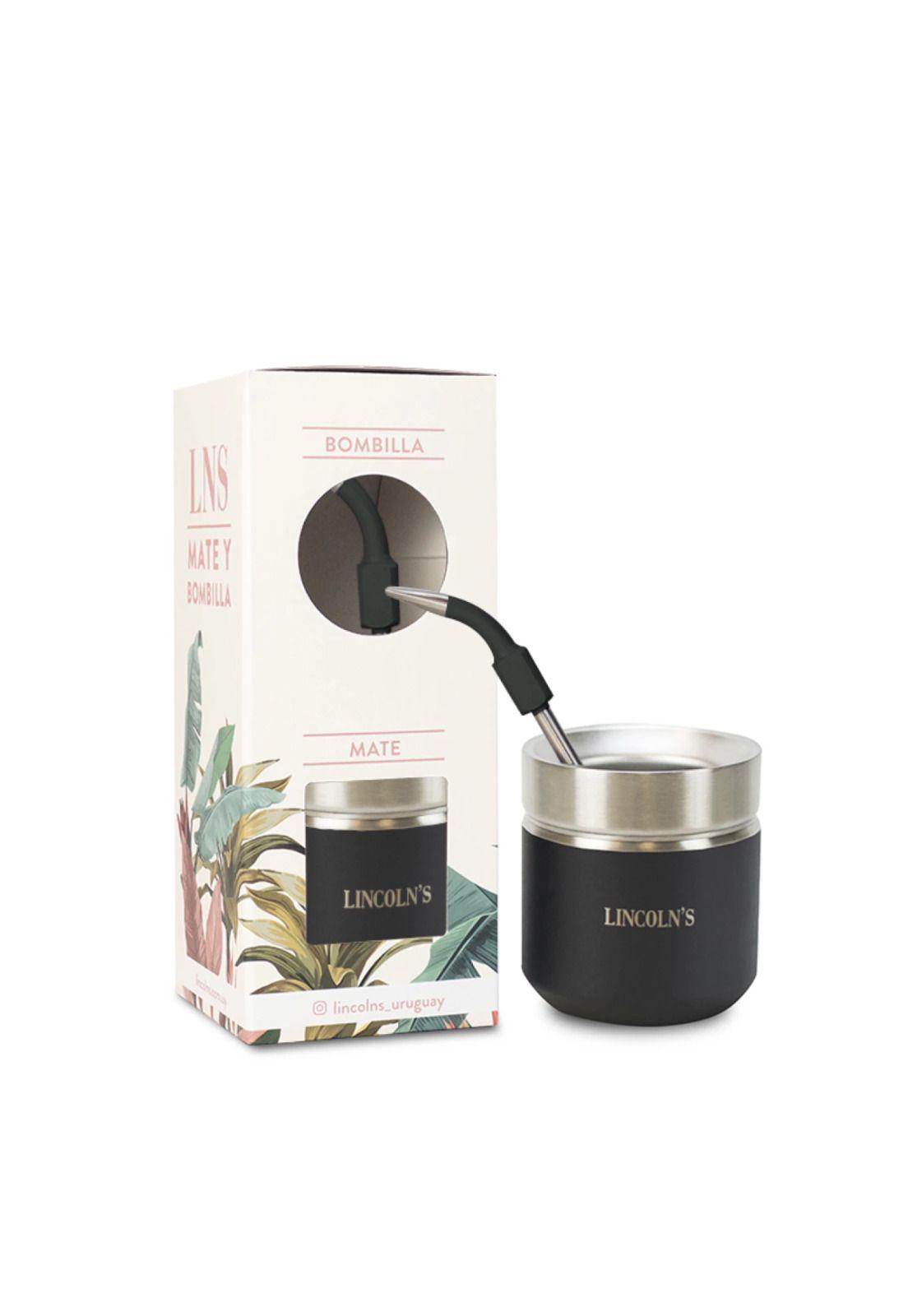 Kit Matero Atomic Bombilla y Mate Negro Lincoln's-0