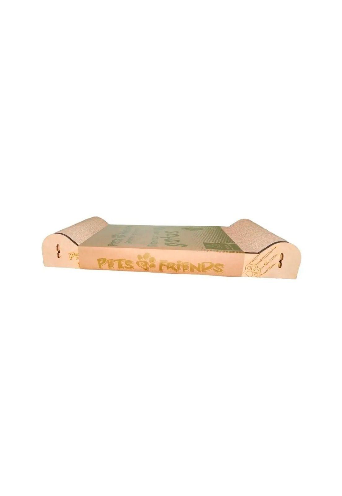 Rascador Madera con Carton Para Gato 43x21 Cm Pet Friends-0