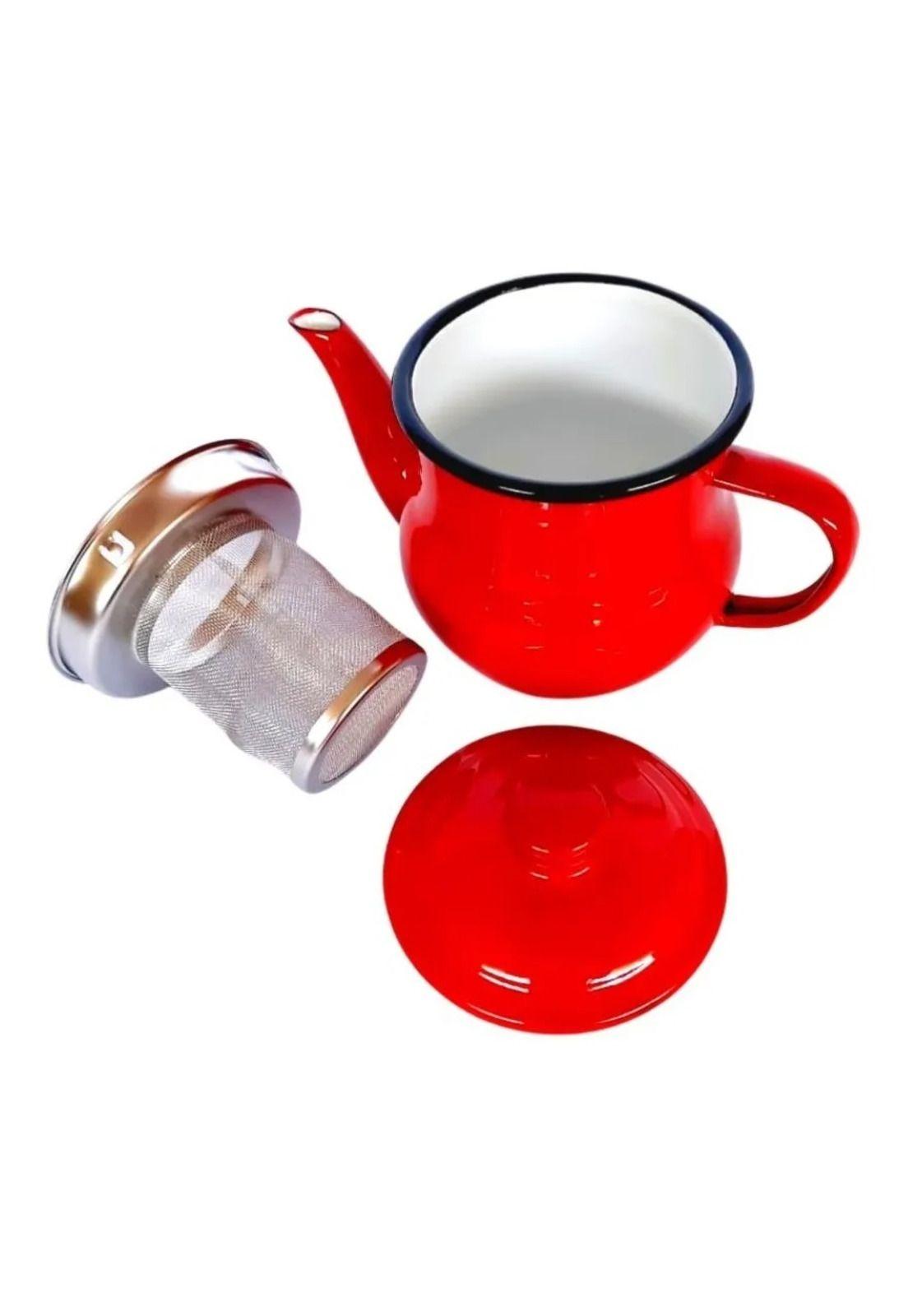 Tetera Te Enlozada Roja 0,5 lts Condor-3