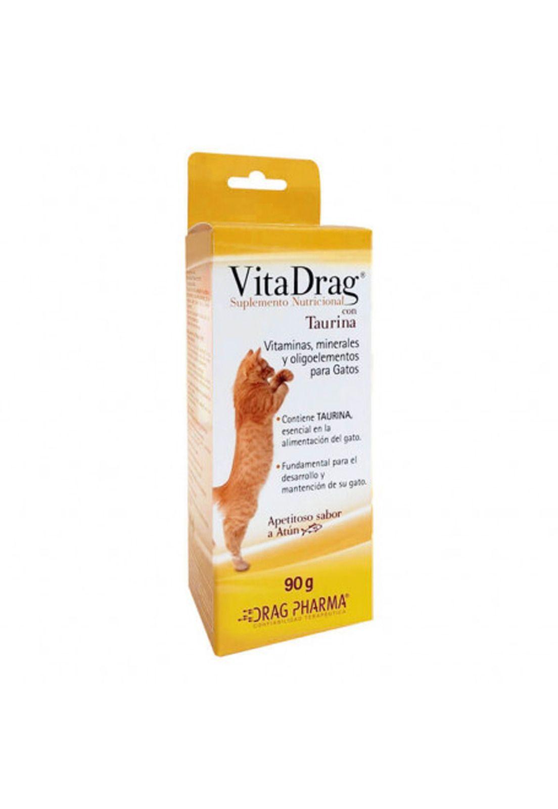 Vitadrag Suplemento Nutricional Para Gatos Con Taurina 90 G-0