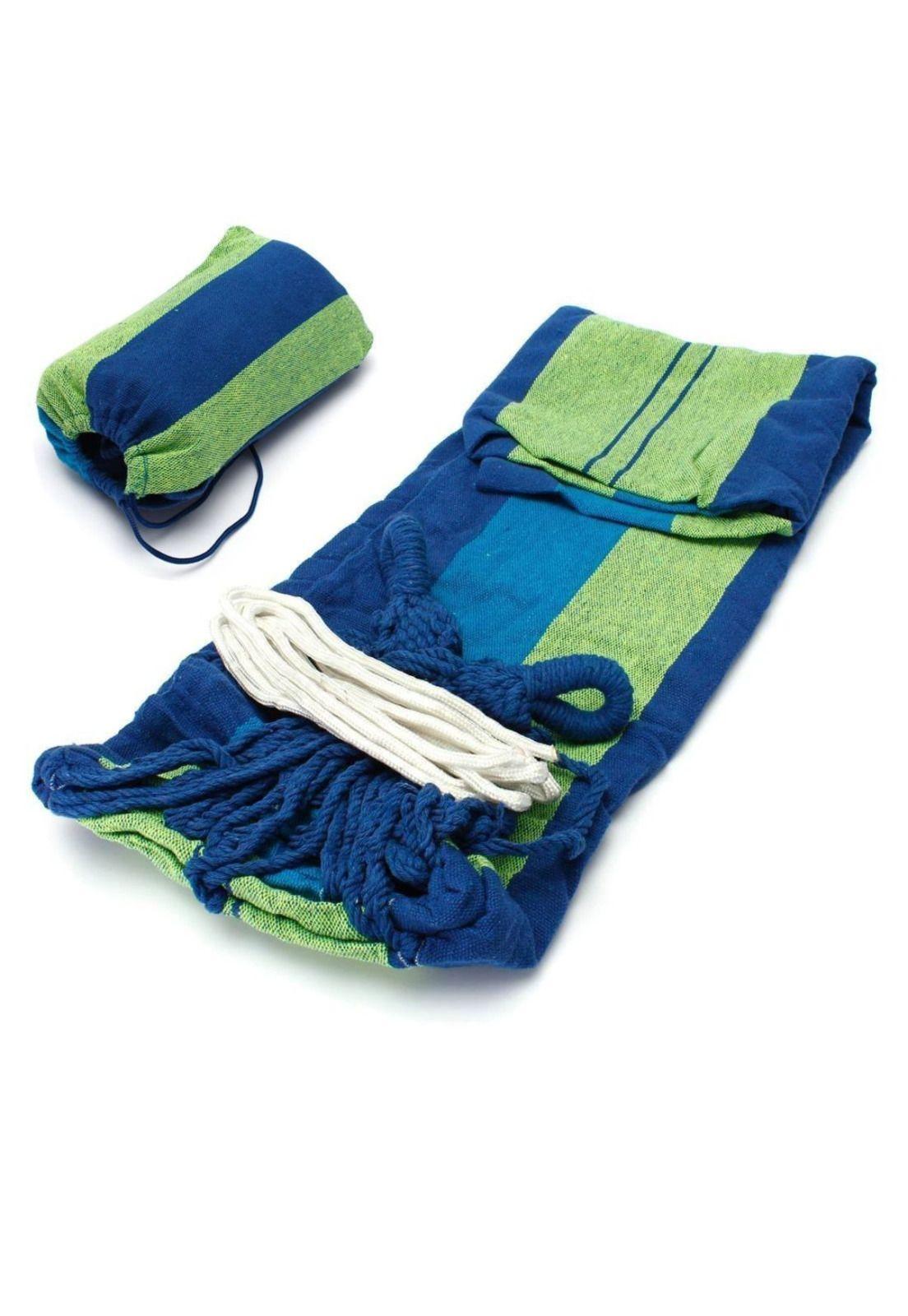 Hamaca 1 Plaza Colgante 80x190cm Hasta 100kg Azul-1