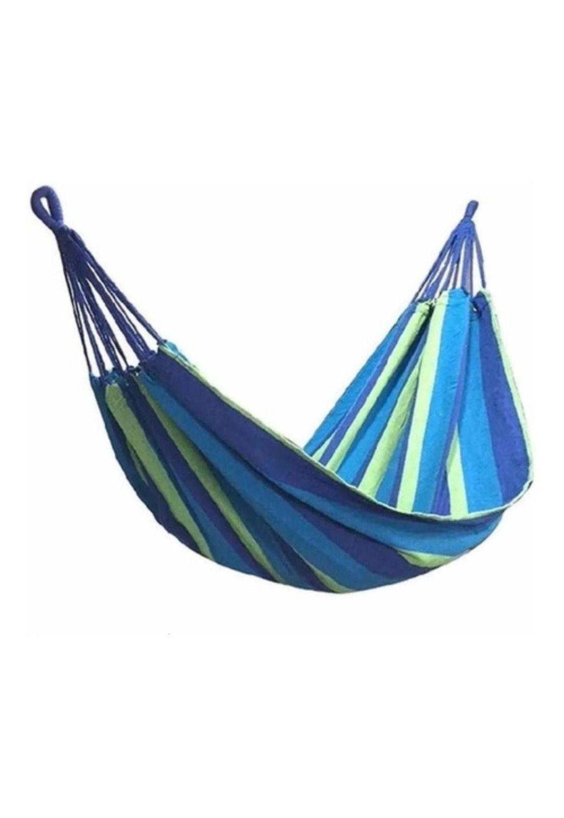 Hamaca 1 Plaza Colgante 80x190cm Hasta 100kg Azul-4