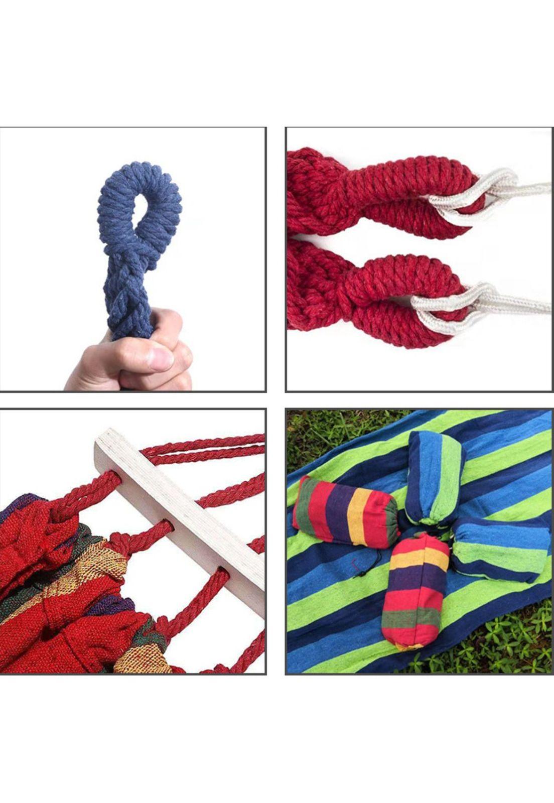 Hamaca 1 Plaza Colgante 80x190cm Hasta 100kg Azul-5