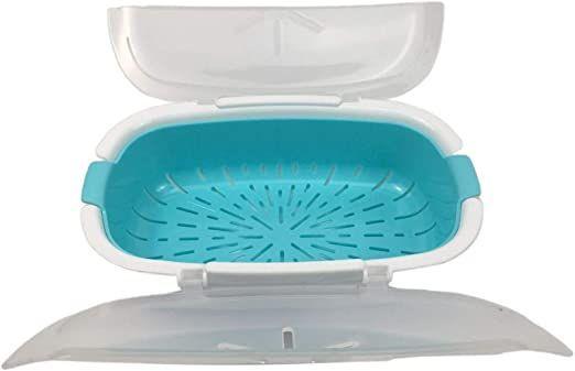 Bowl Plastico Vaporizador De Microondas Color Verde-3