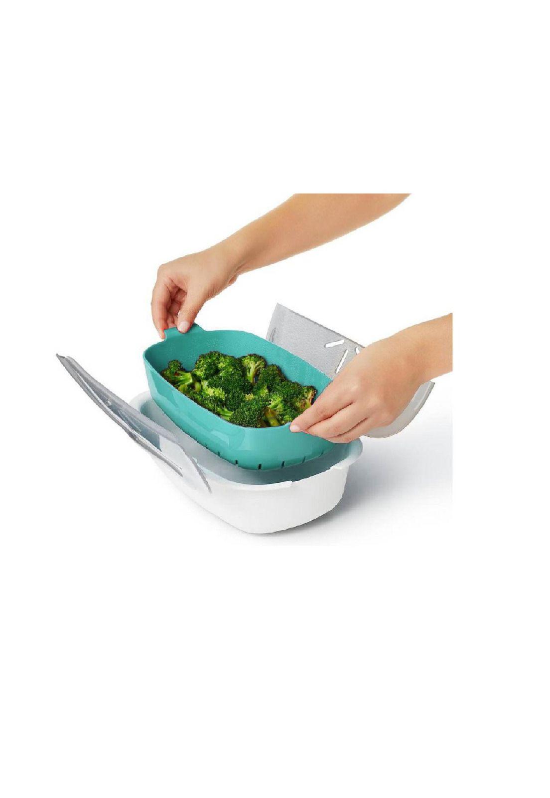 Bowl Plastico Vaporizador De Microondas Color Verde-0