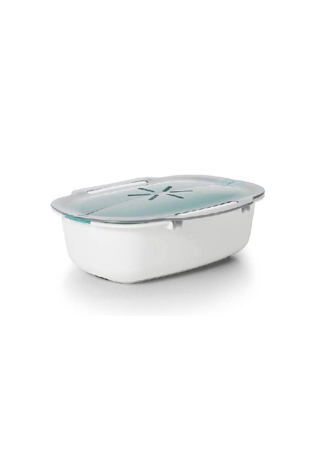 Bowl Plastico Vaporizador De Microondas Color Verde-1