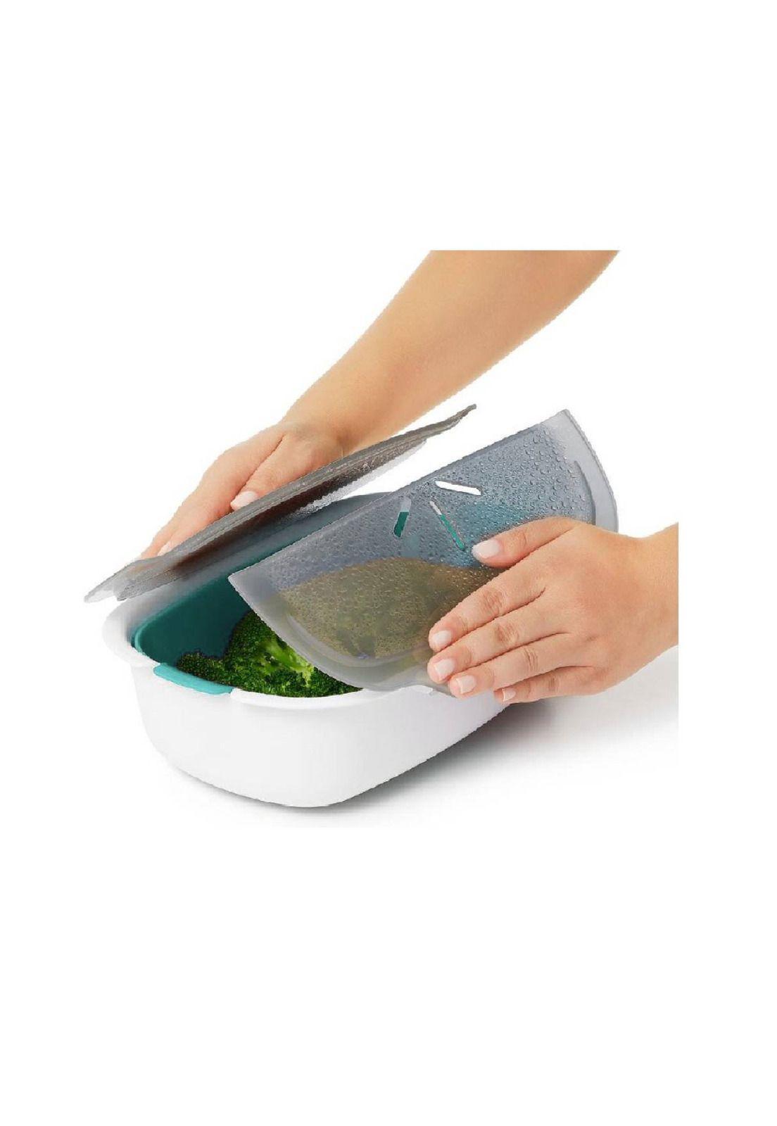 Bowl Plastico Vaporizador De Microondas Color Verde-2