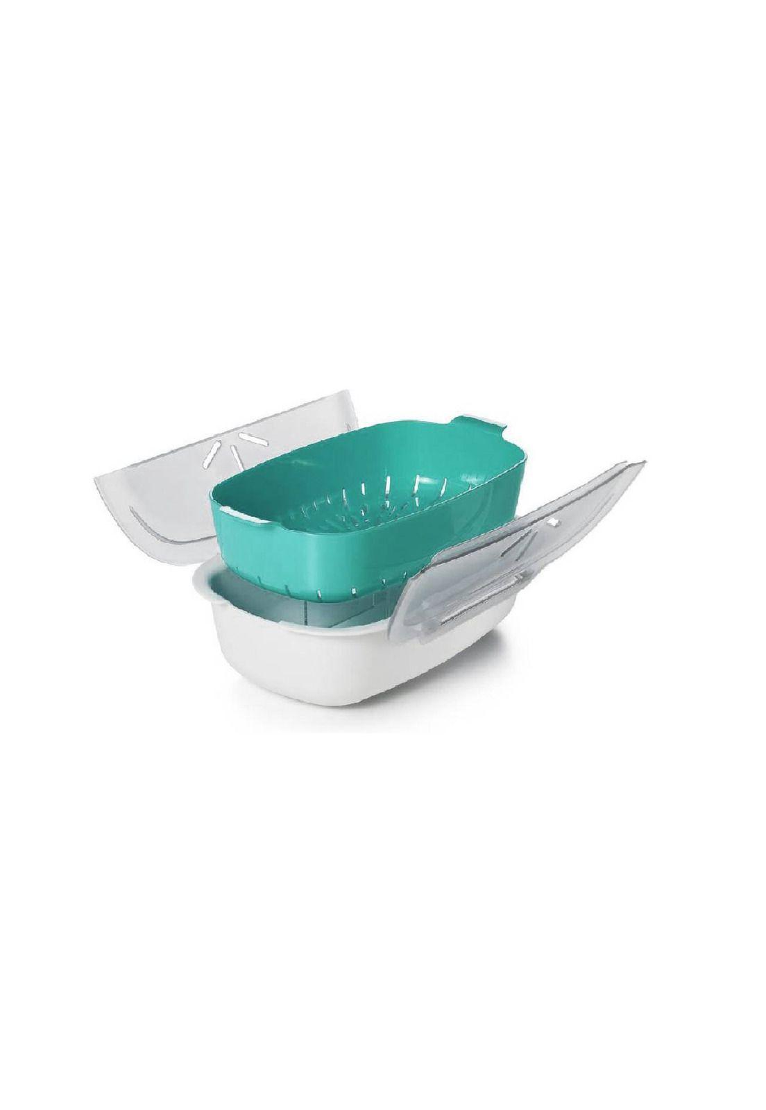 Bowl Plastico Vaporizador De Microondas Color Verde-4