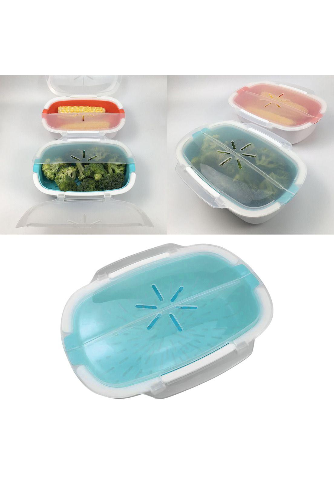 Bowl Plastico Vaporizador De Microondas Color Verde-5