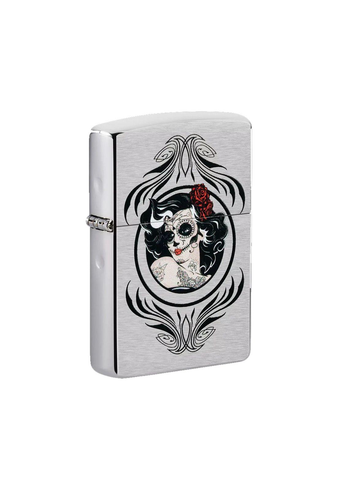 Encendedor Zippo Day Of Dead Girl Design Plateado ZP49253-2