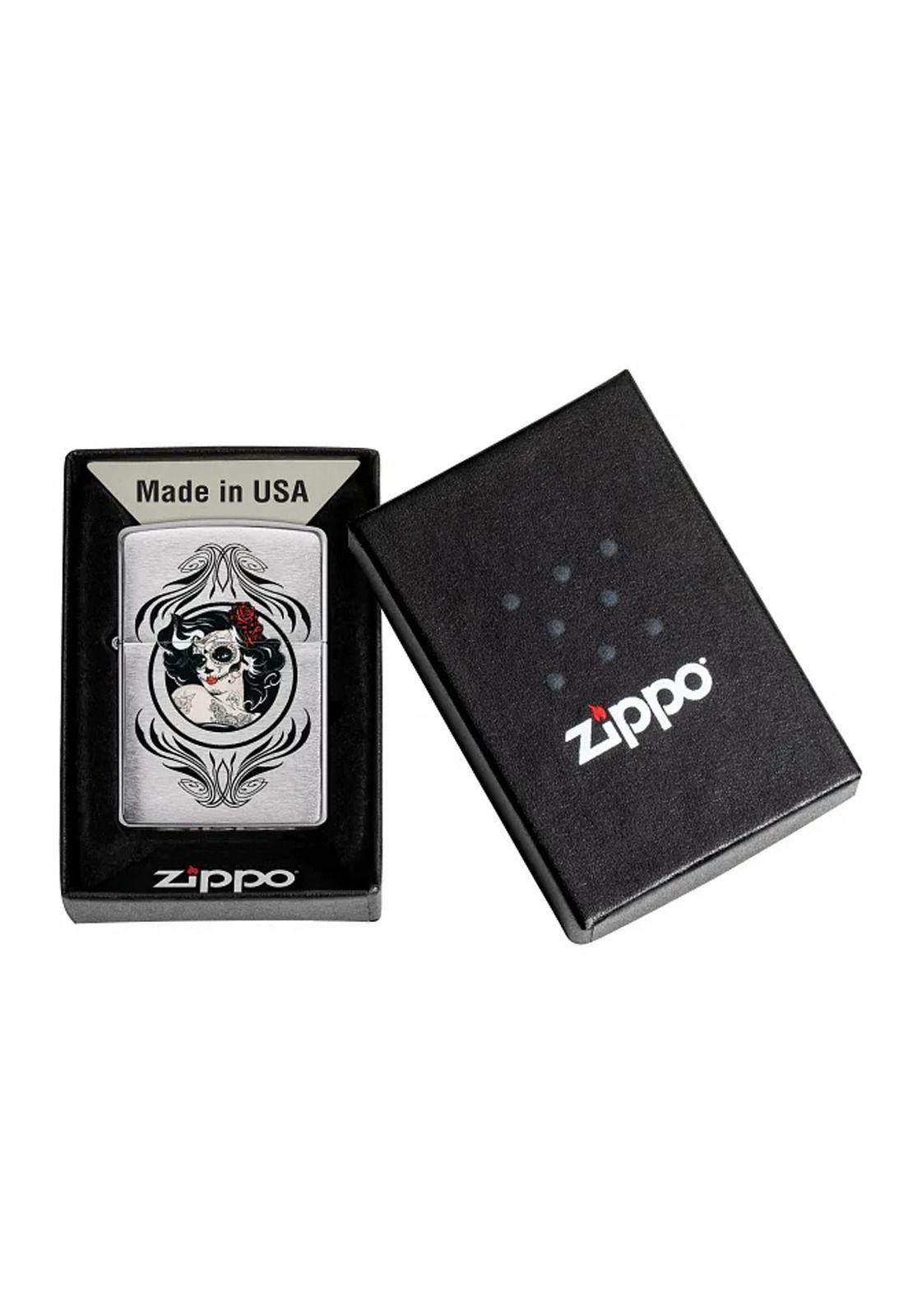 Encendedor Zippo Day Of Dead Girl Design Plateado ZP49253-3