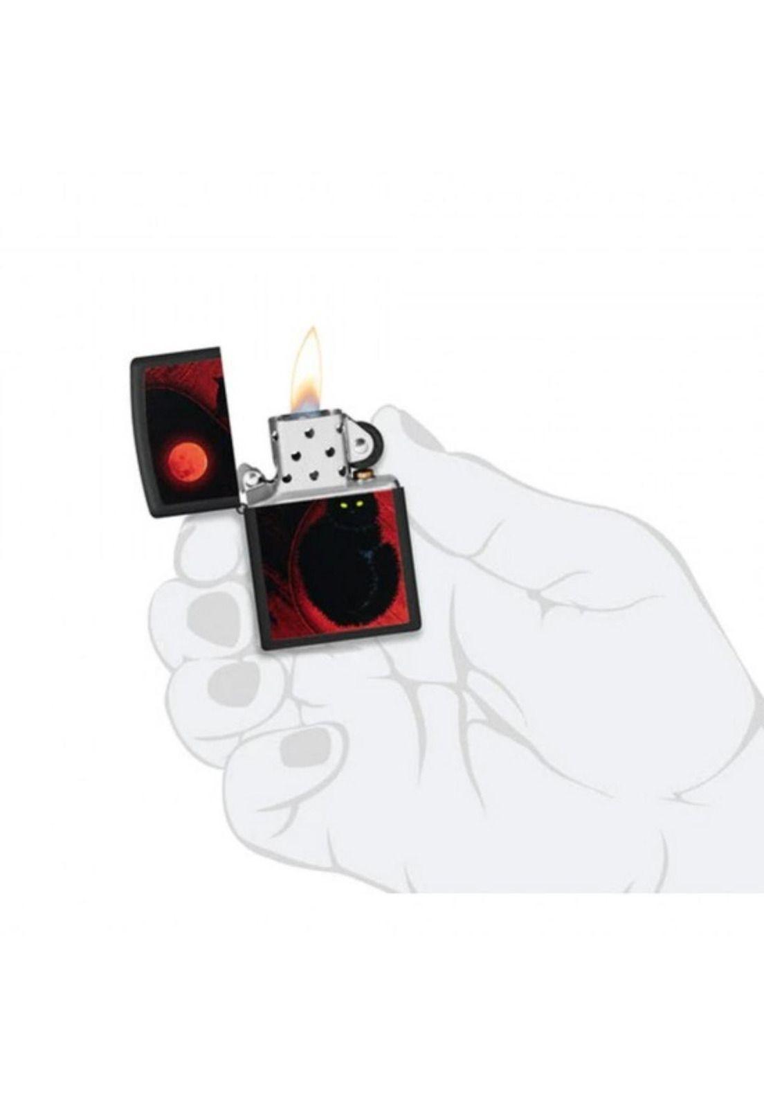 Encendedor Zippo Black Cat Design Negro ZP48453-3