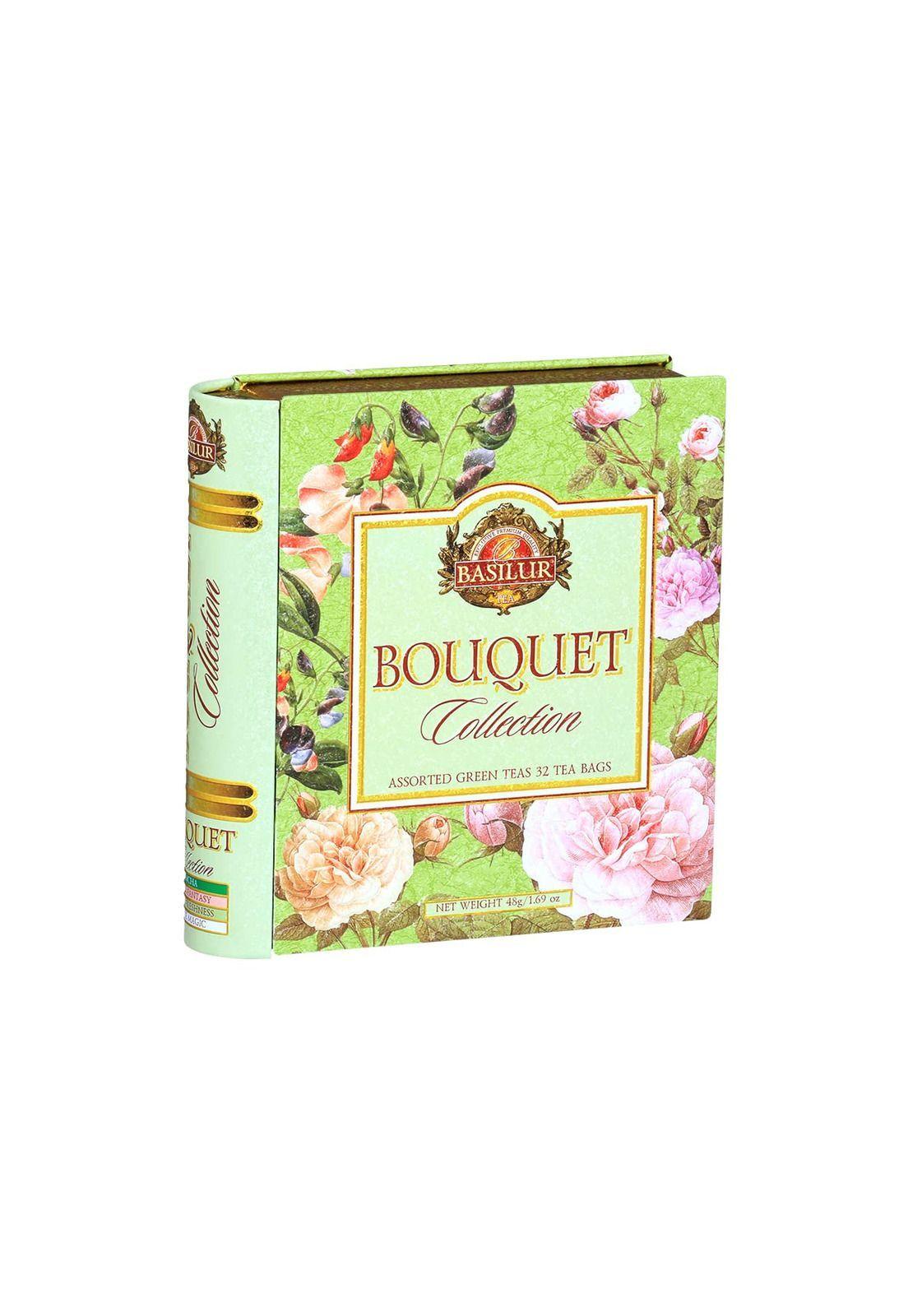 Te Verde Surtido Basilur Libro Bouquet 32 bolsas.-0