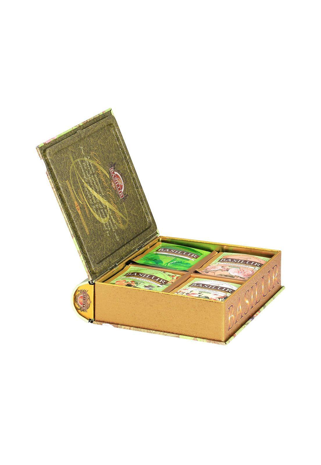 Te Verde Surtido Basilur Libro Bouquet 32 bolsas.-1