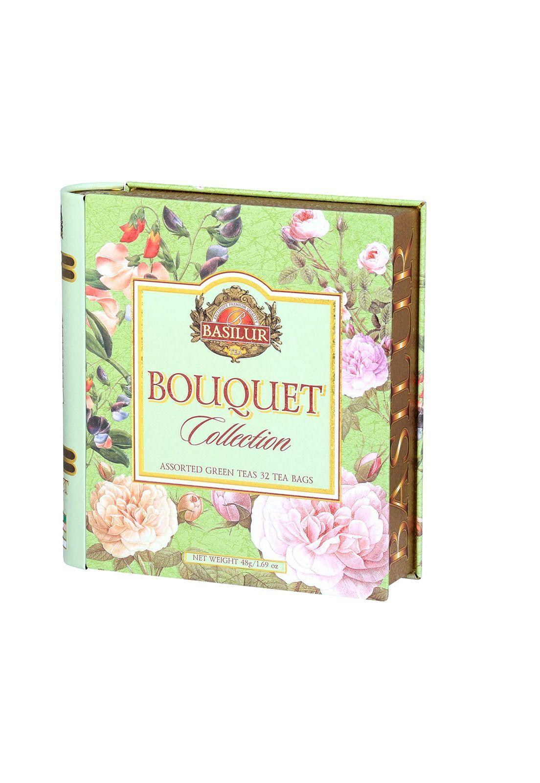 Te Verde Surtido Basilur Libro Bouquet 32 bolsas.-2